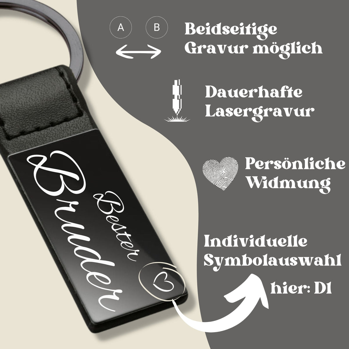 Schlüsselanhänger black - Bester Bruder