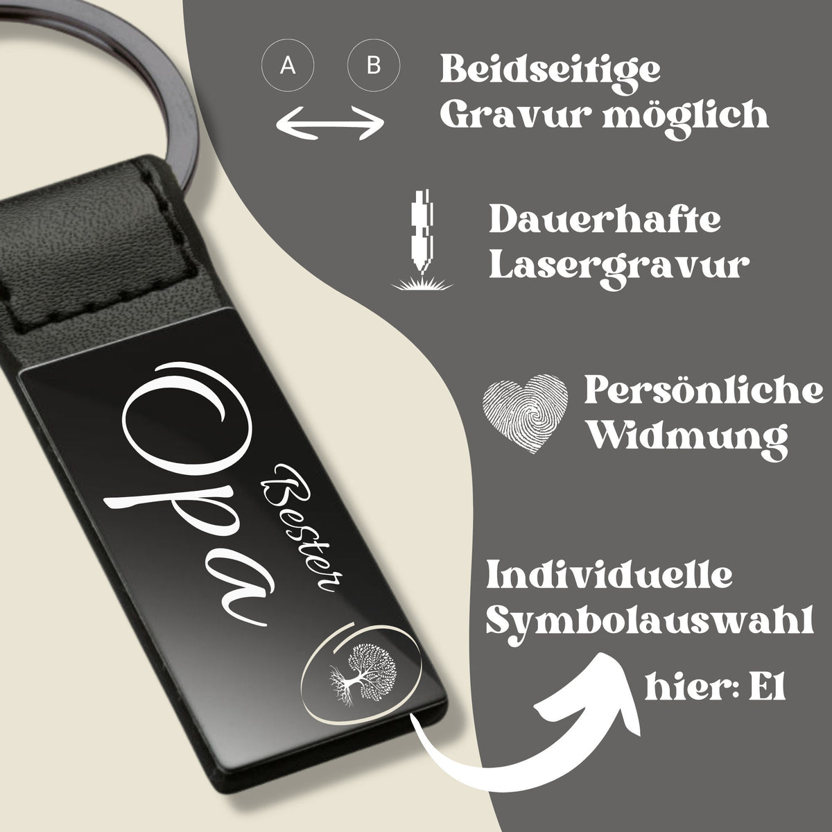 Schlüsselanhänger black - Bester Opa