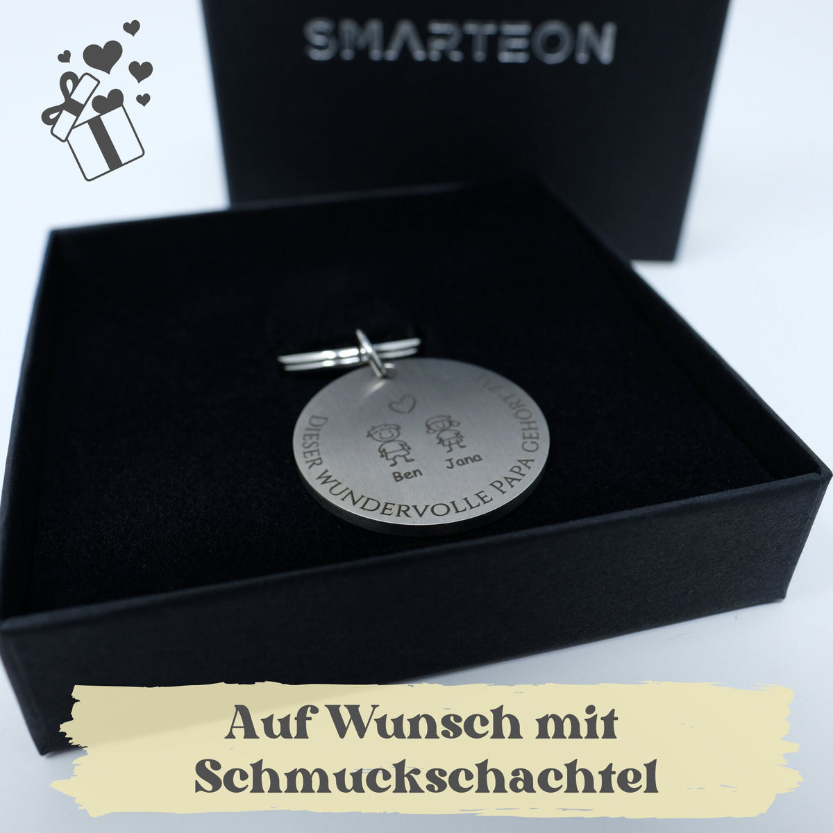 Schlüsselanhänger rund | Dieser Papa gehört zu ...