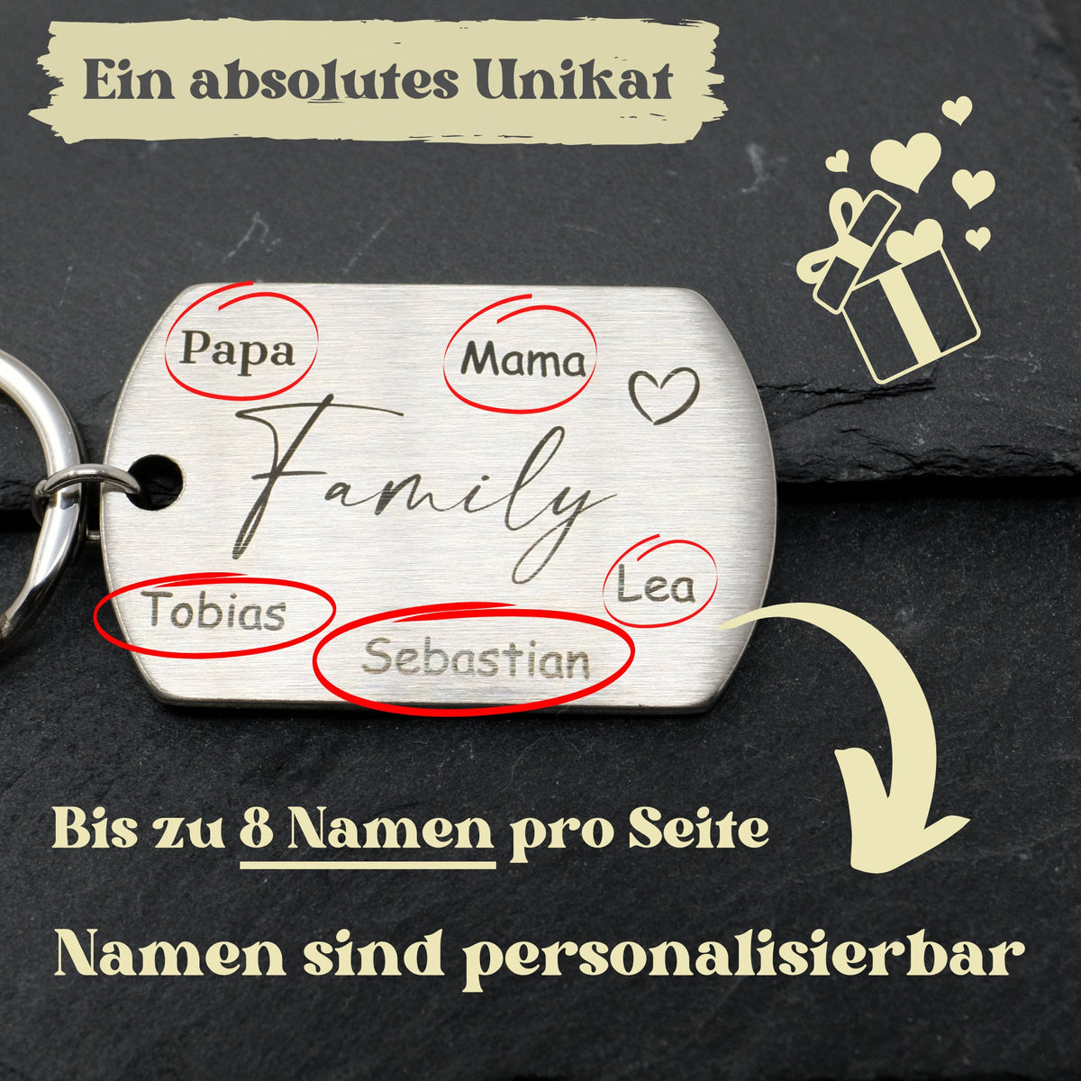 Schlüsselanhänger Dog Tag | Family
