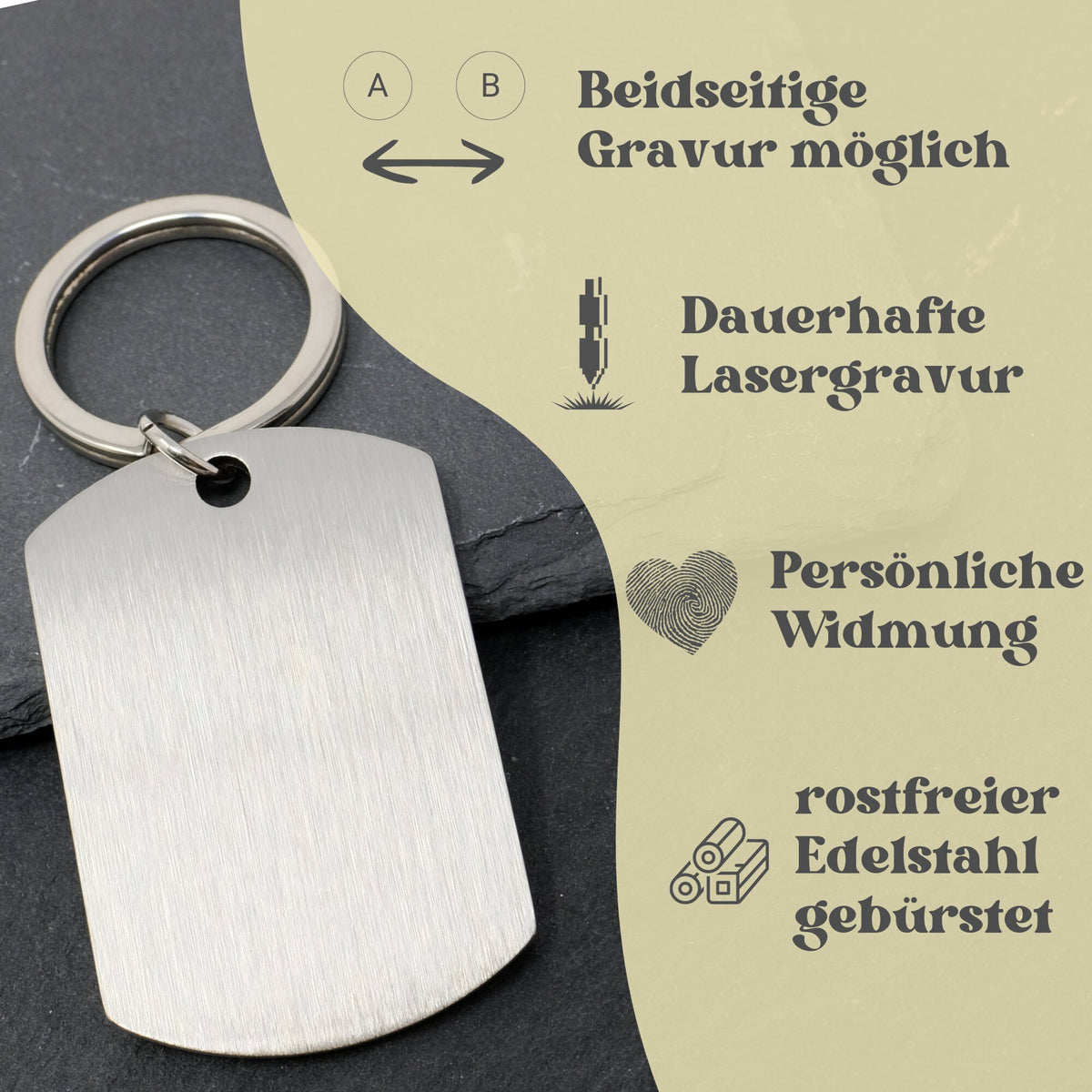 Schlüsselanhänger Dog Tag | Patentante