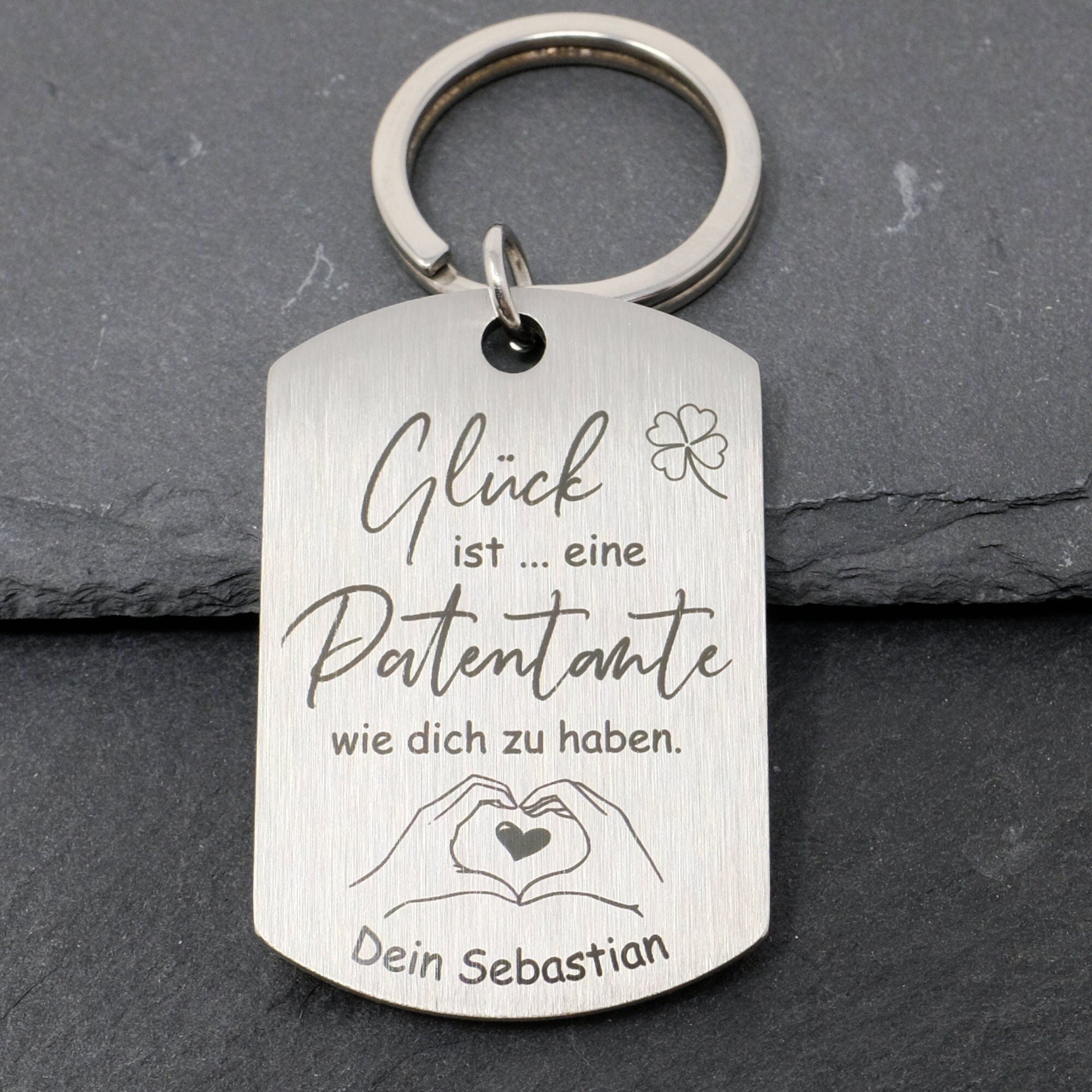 Schlüsselanhänger Dog Tag | Patentante