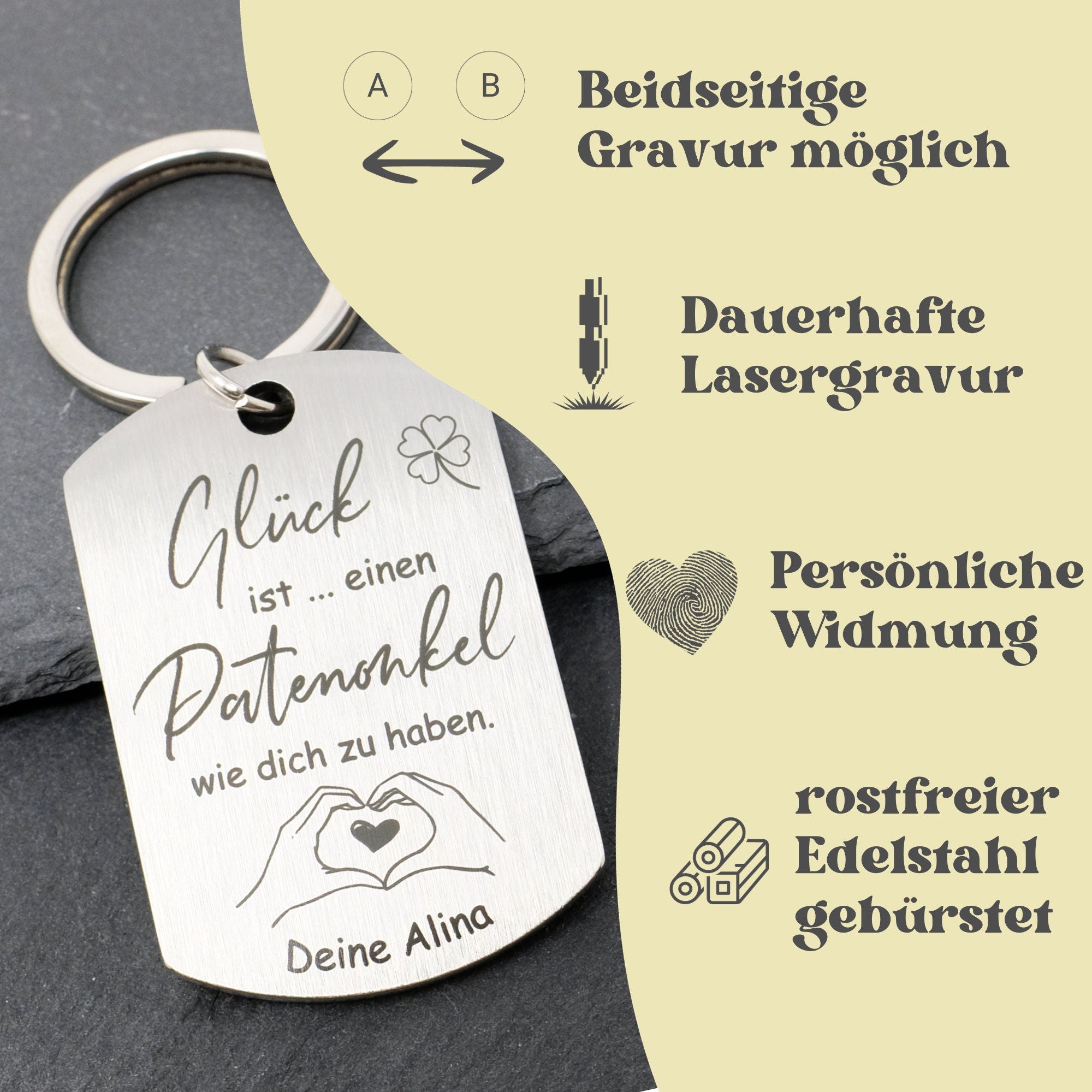 Schlüsselanhänger Dog Tag | Patenonkel