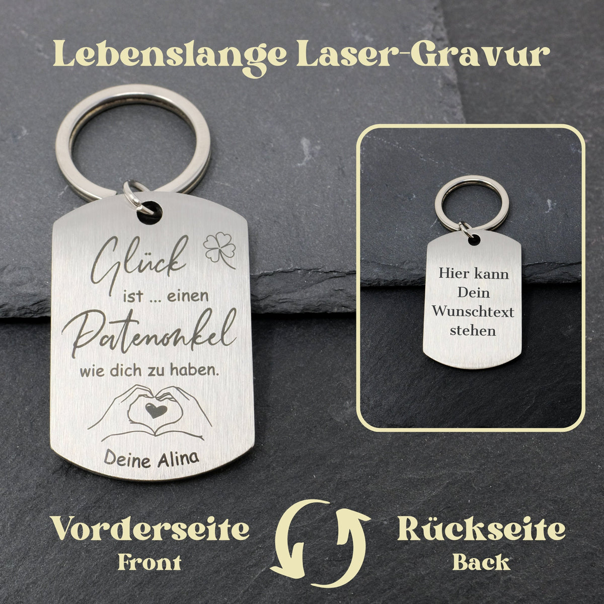 Schlüsselanhänger Dog Tag | Patenonkel