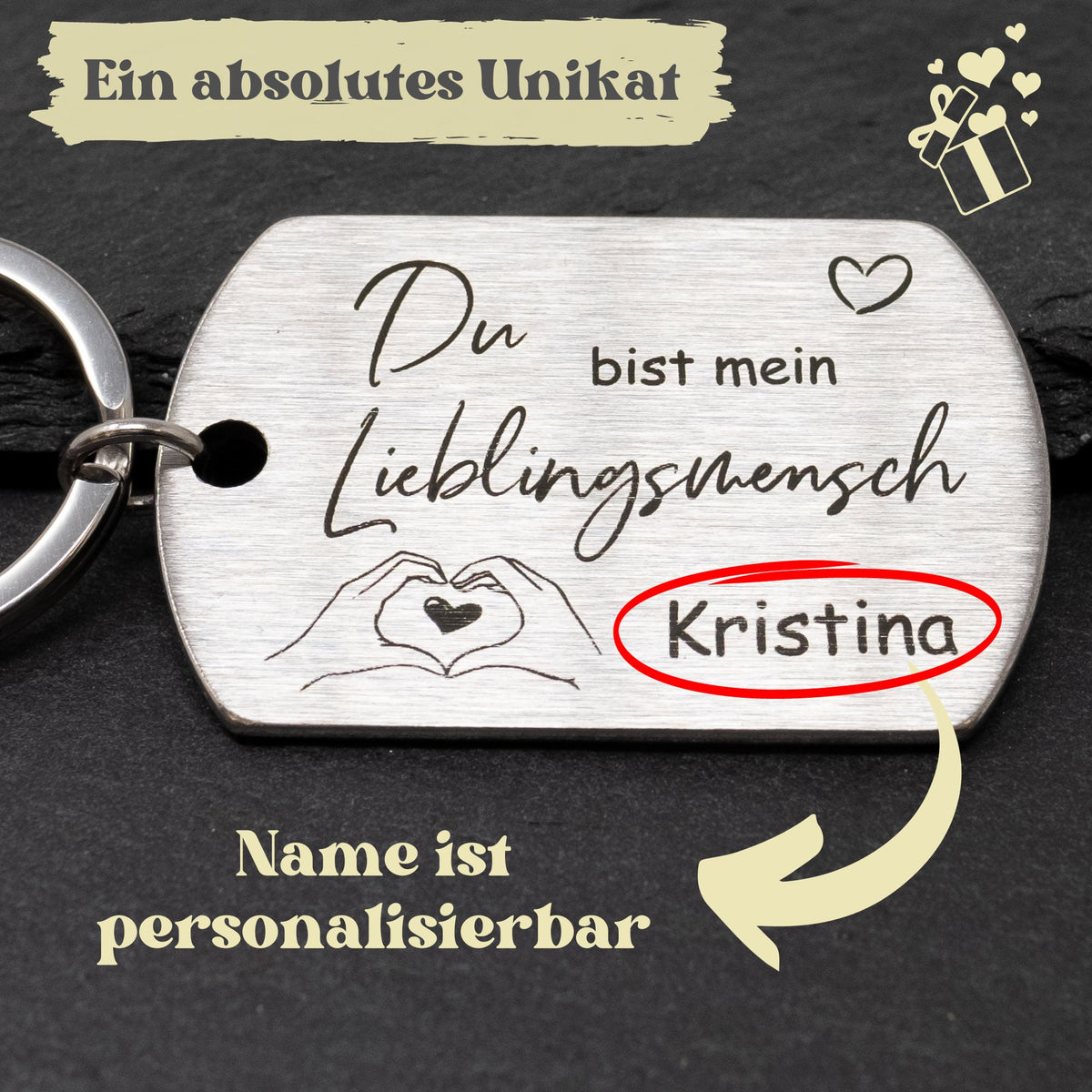 Schlüsselanhänger Dog Tag | Lieblingsmensch