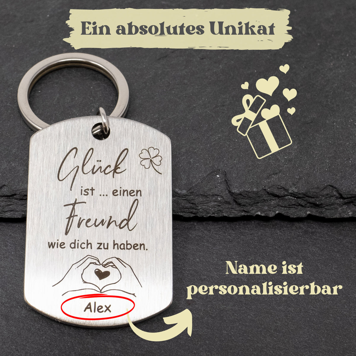 Schlüsselanhänger Dog Tag | Freund