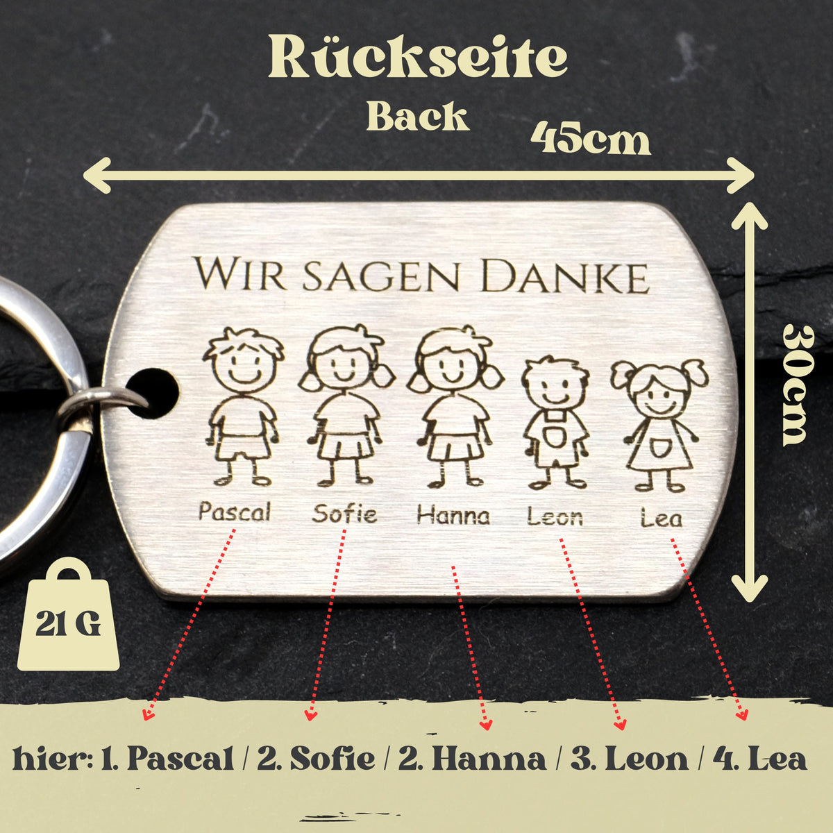 Schlüsselanhänger für Erzieher/in | kleine Menschen