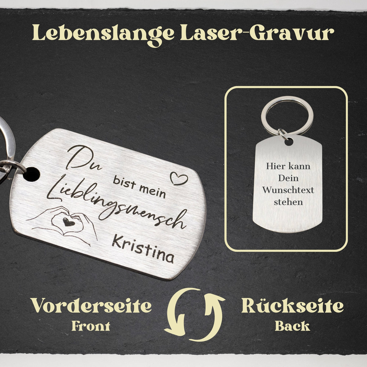 Schlüsselanhänger Dog Tag | Lieblingsmensch
