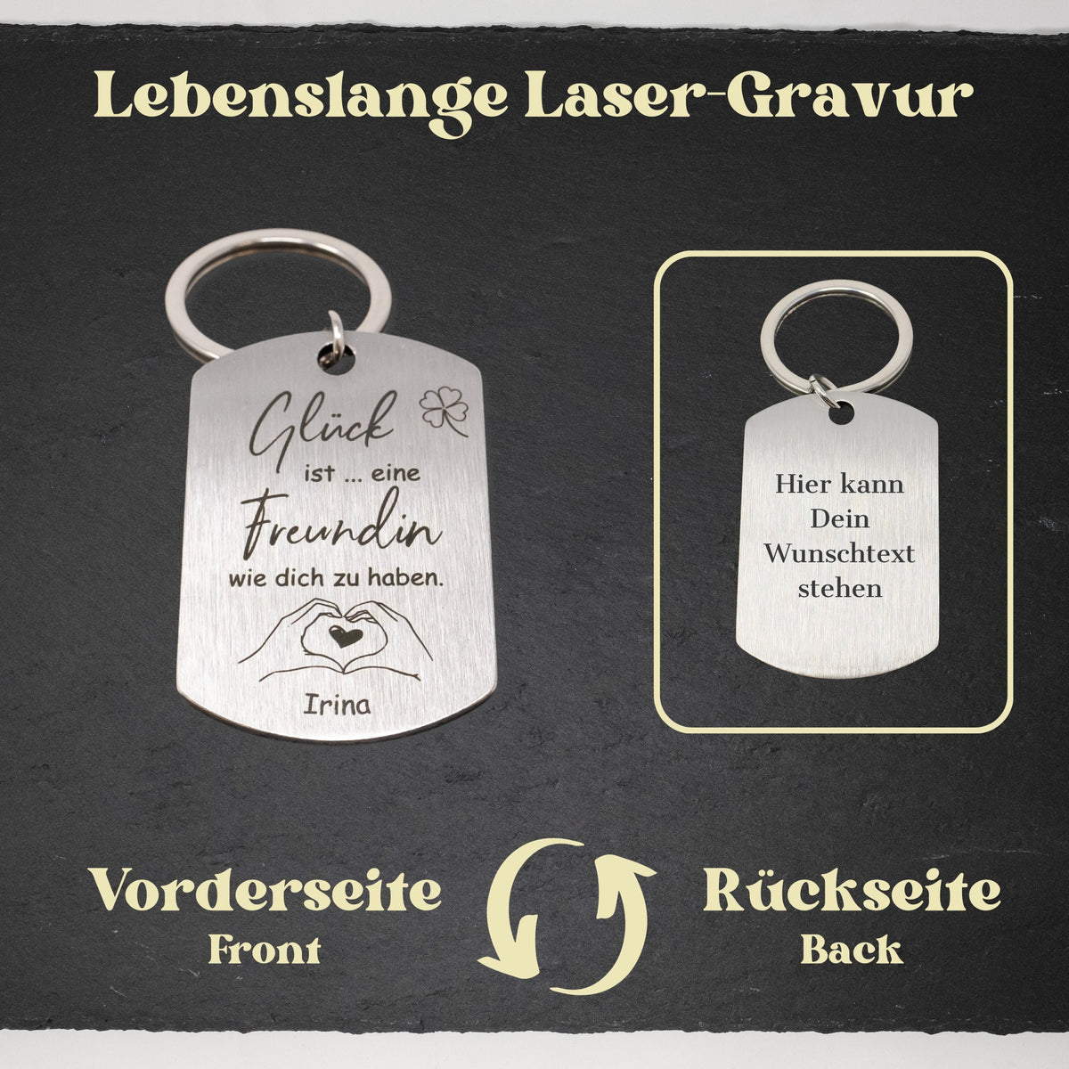 Schlüsselanhänger Dog Tag | Freundin