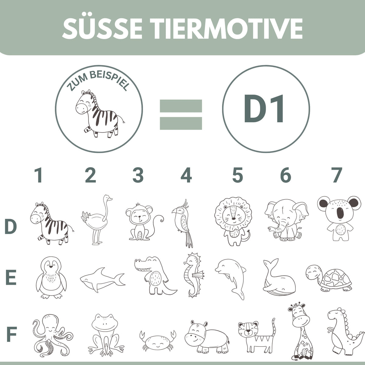 Kinder-Lesezeichen mit Namen und Tiermotiv
