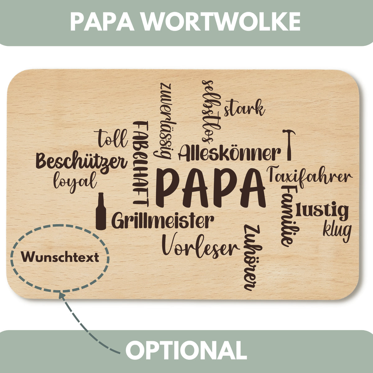 Frühstücksbrett "PAPA"