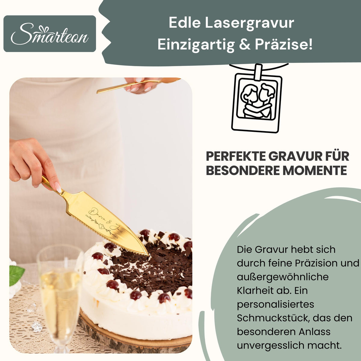 Tortenheber Set "Hochzeit klassisch"