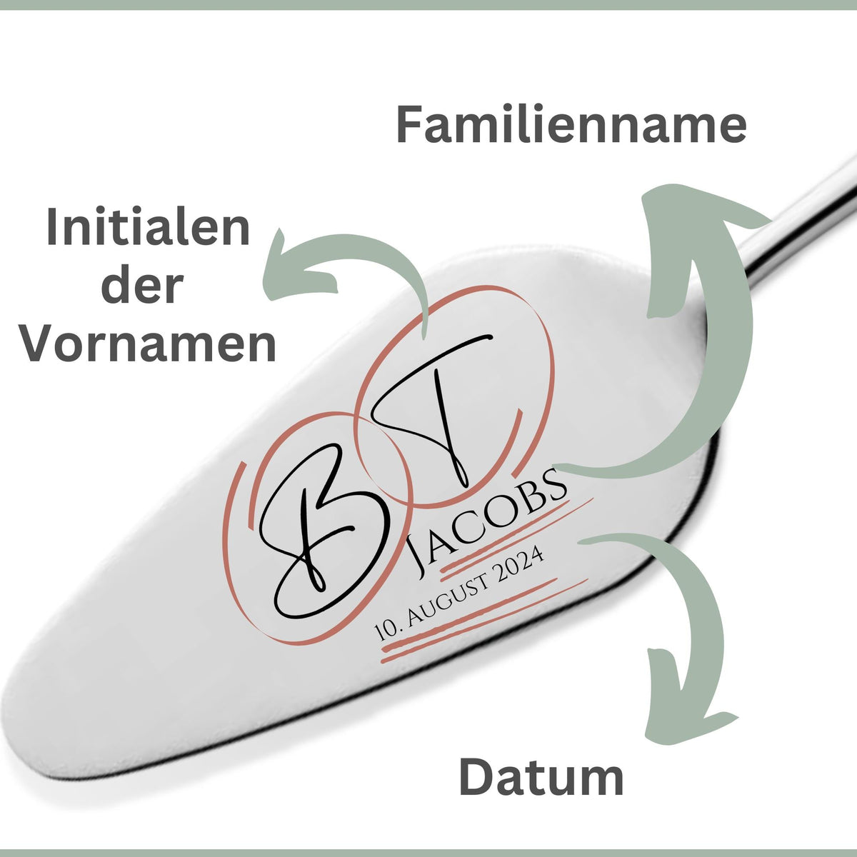 Tortenheber Set "Initialen"