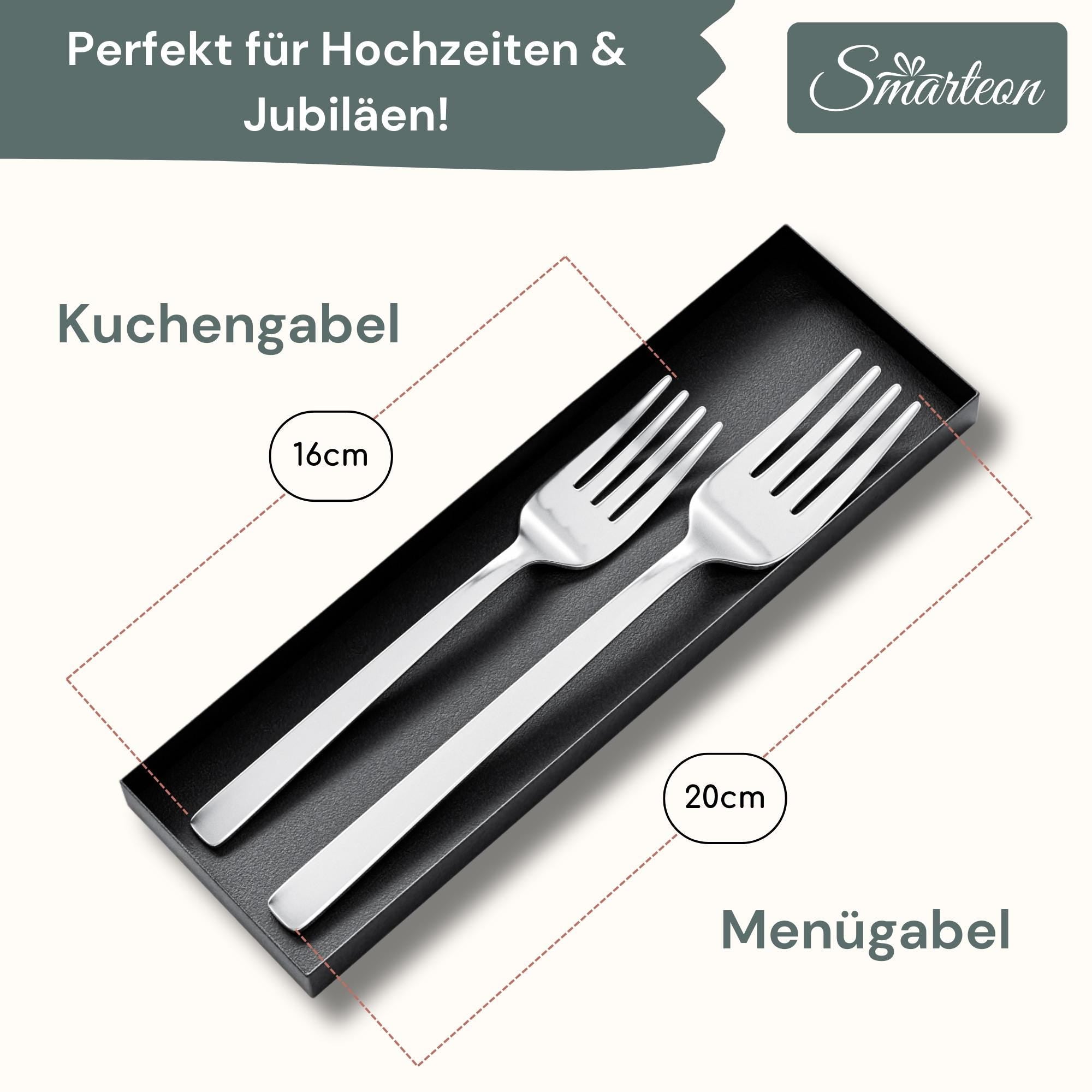 Gabel Set mit personalisierter Gravur – Hochzeitsgeschenke für Brautpaar, Geburtstag, Geschenkidee für Paare, Kuchengabeln mit Namen