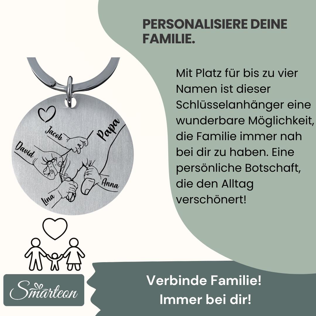 Schlüsselanhänger Papa mit Kindern (1-4 Hände)