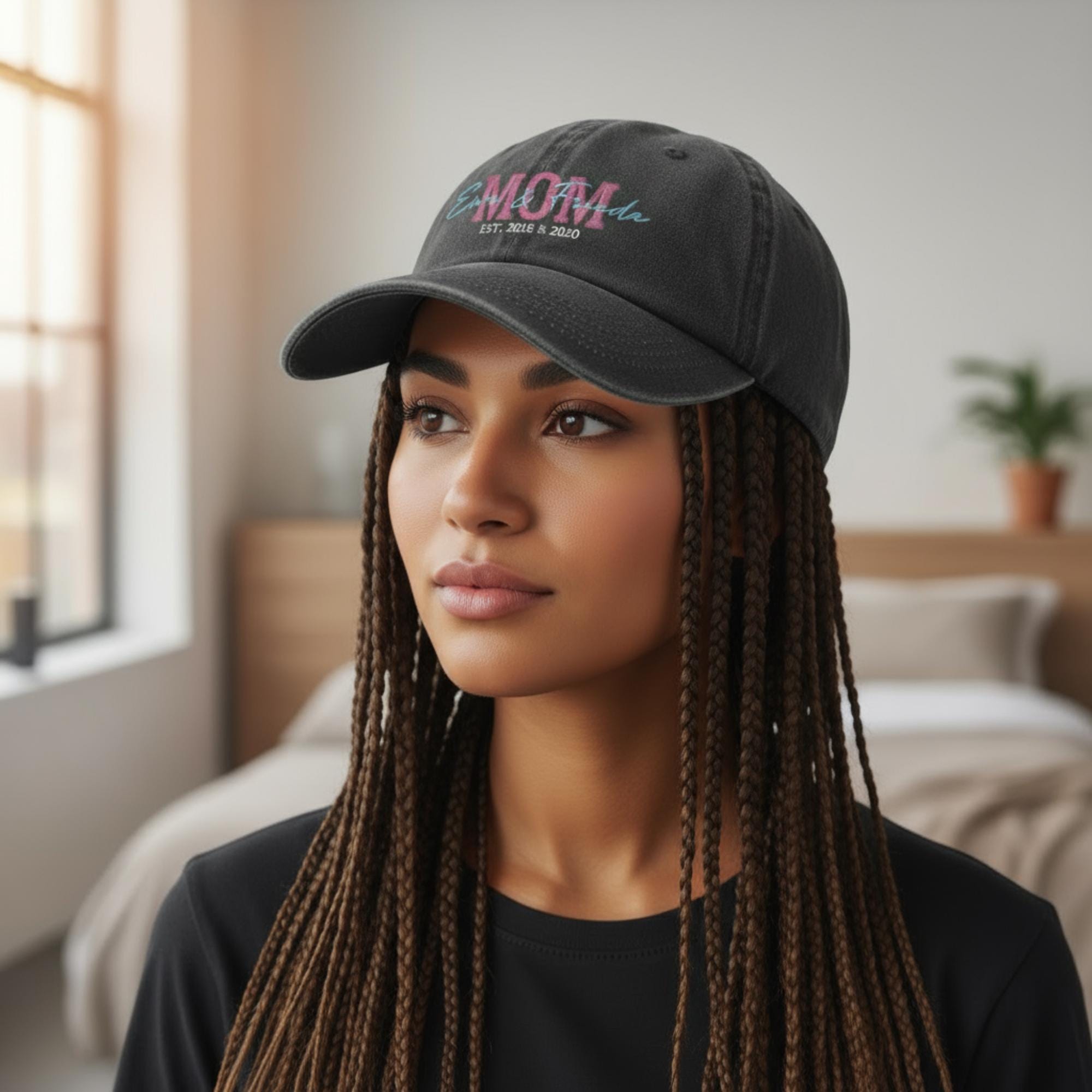 Personalisierte Vintage Cap - 100%Baumwolle - Bestickte Vintage Cap - Geschenk für Mama - Personalisierbare Kappe mit Stick