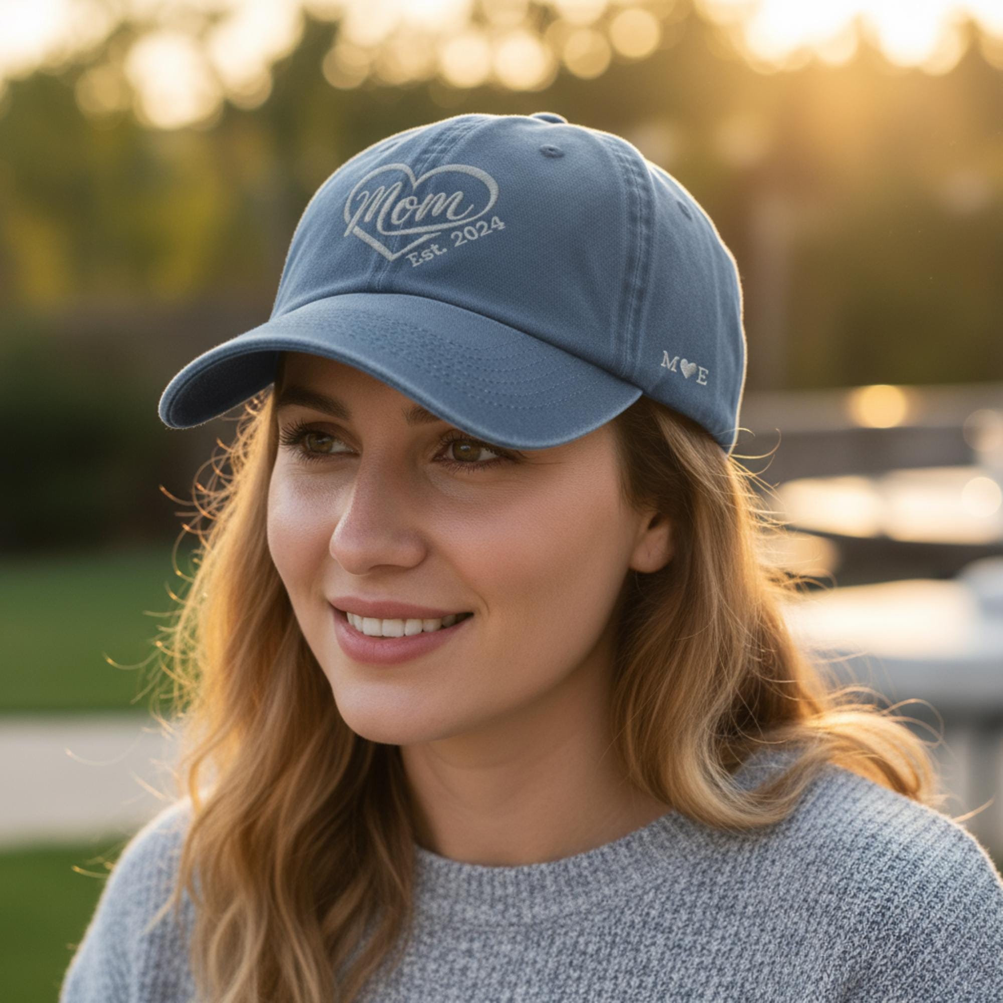 Personalisierte Vintage Cap - 100%Baumwolle - Bestickte Vintage Cap - Geschenk für Mama - Personalisierbare Kappe mit Stick