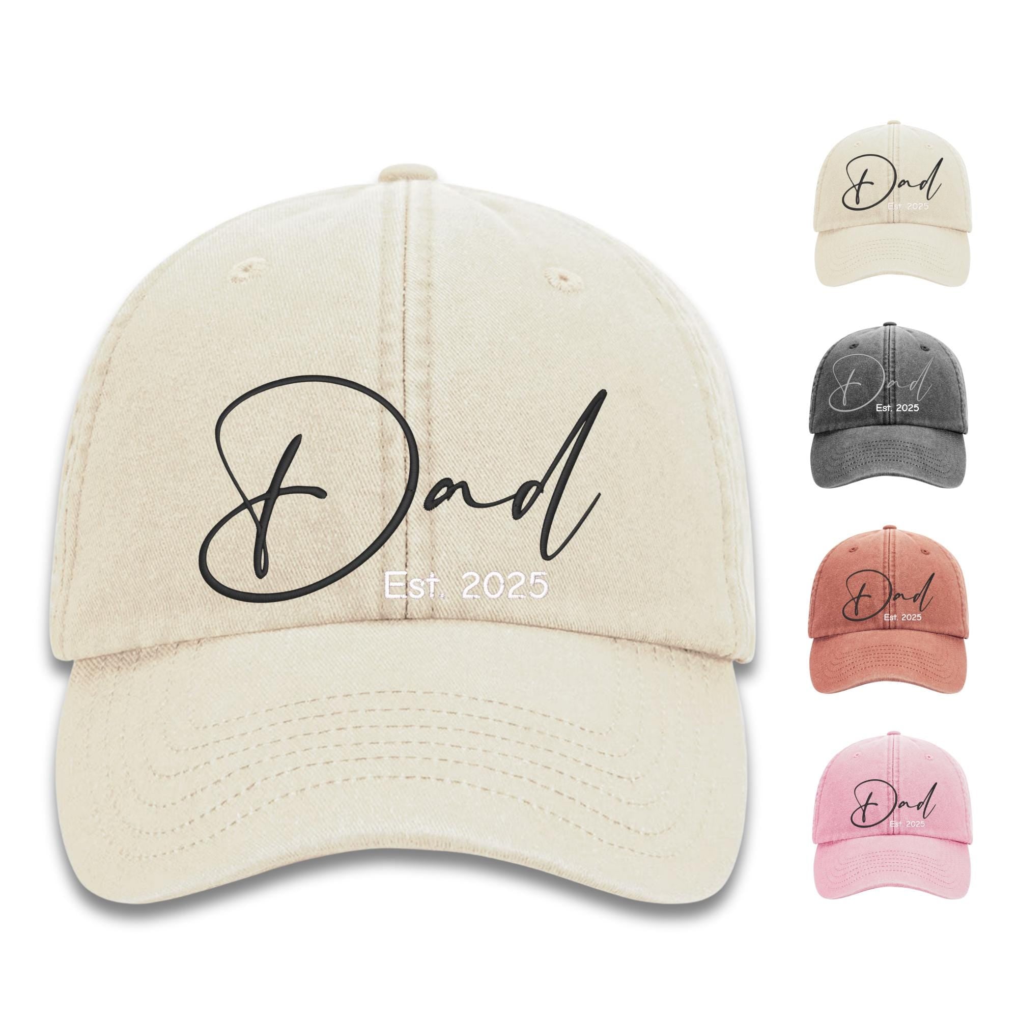 Personalisierte Vintage Cap - 100%Baumwolle - Bestickte Vintage Cap - Geschenk für Papa - Personalisierbare Kappe mit Stick