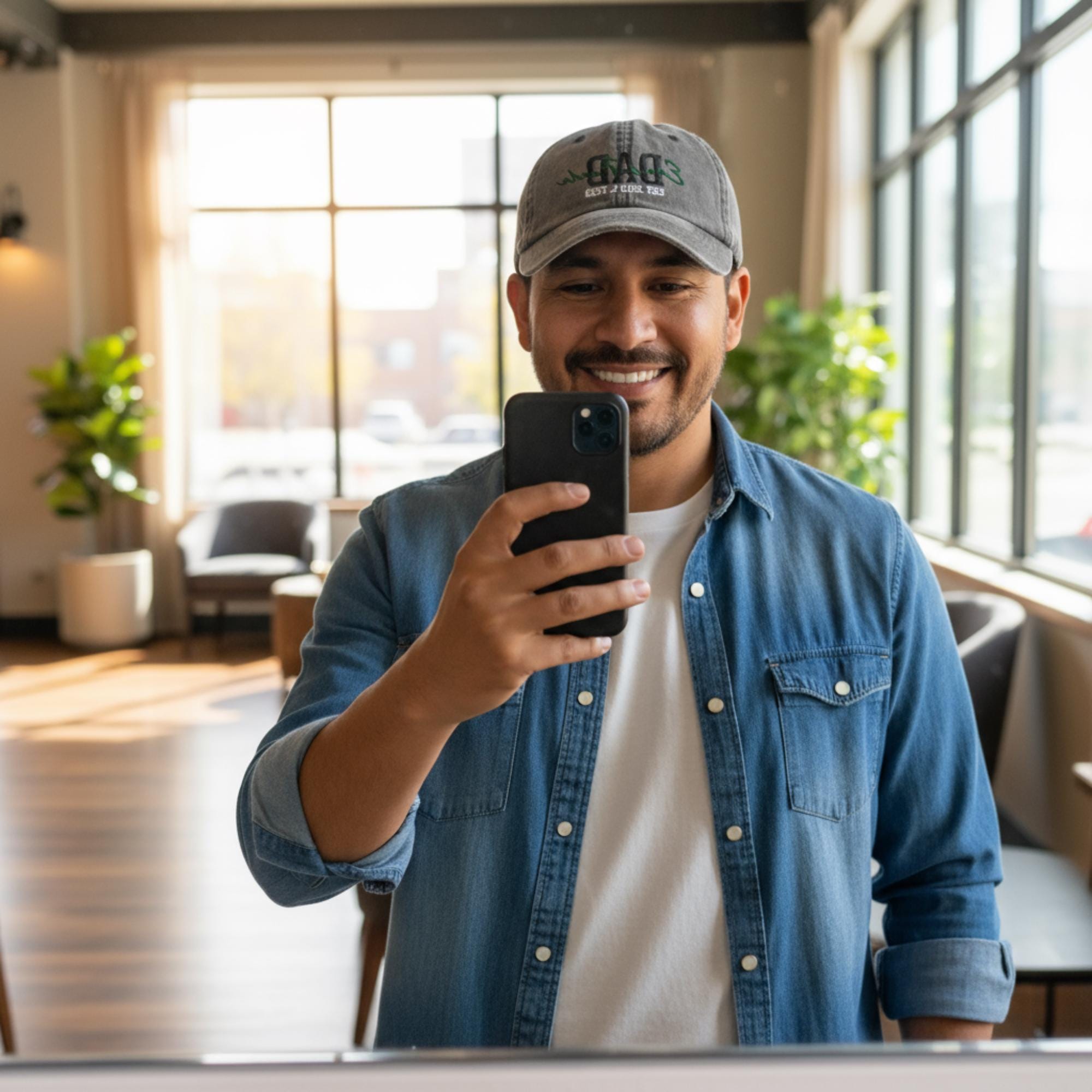 Personalisierte Vintage Cap - 100%Baumwolle - Bestickte Vintage Cap - Geschenk für Papa - Personalisierbare Kappe mit Stick