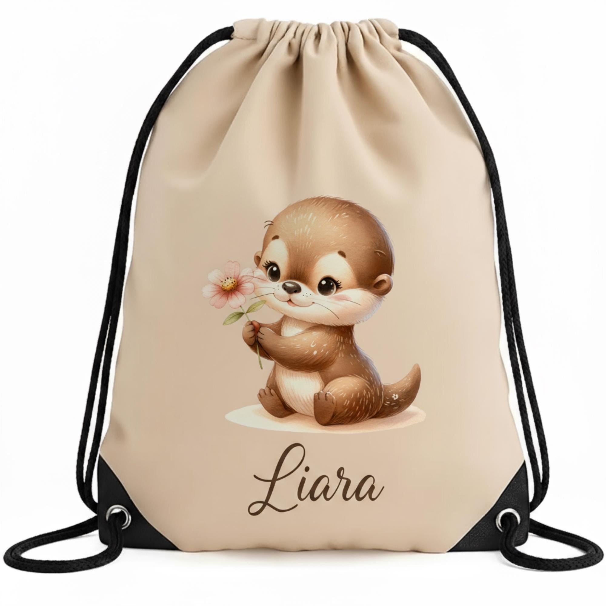 Personalisierter Turnbeutel mit Namen | Gymbag Kinder Mädchen Junge | Geschenk zur Einschulung & Kindergartenstart | Sportbeutel Schule Kita