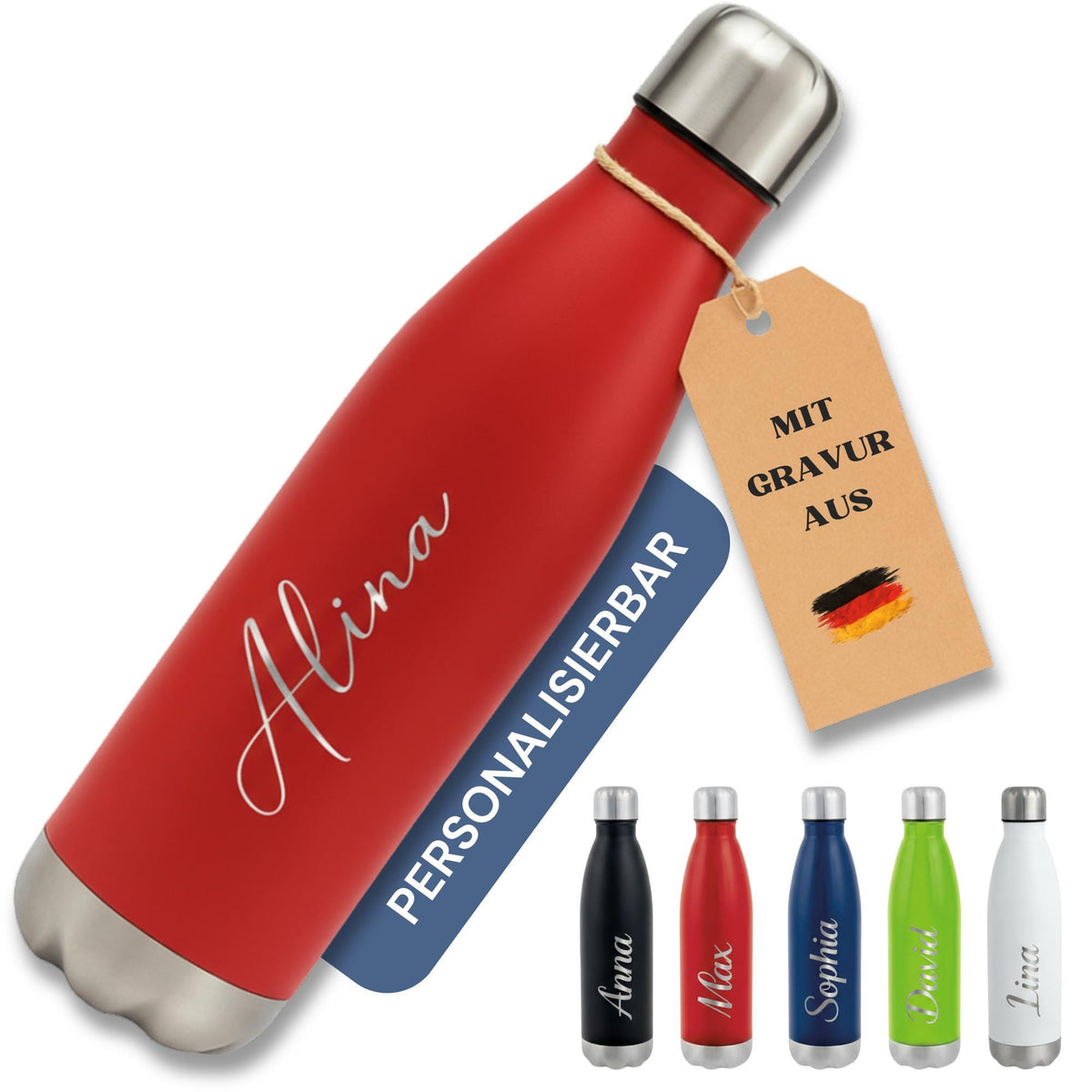 Trinkflasche personalisiert mit Namen / Logo (500ml)