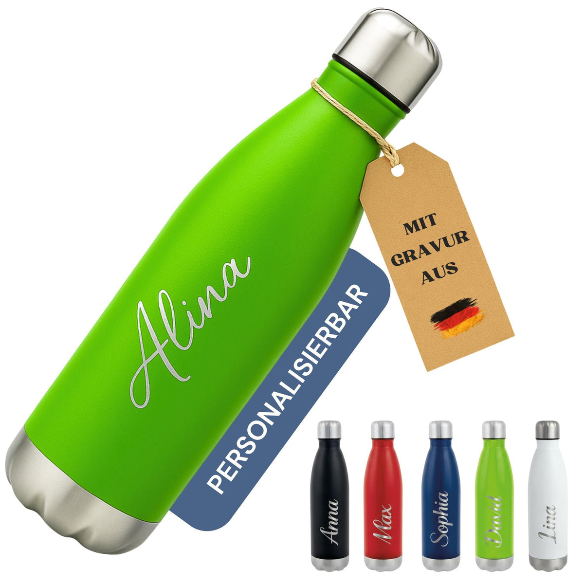 Trinkflasche personalisiert mit Namen / Logo (500ml)