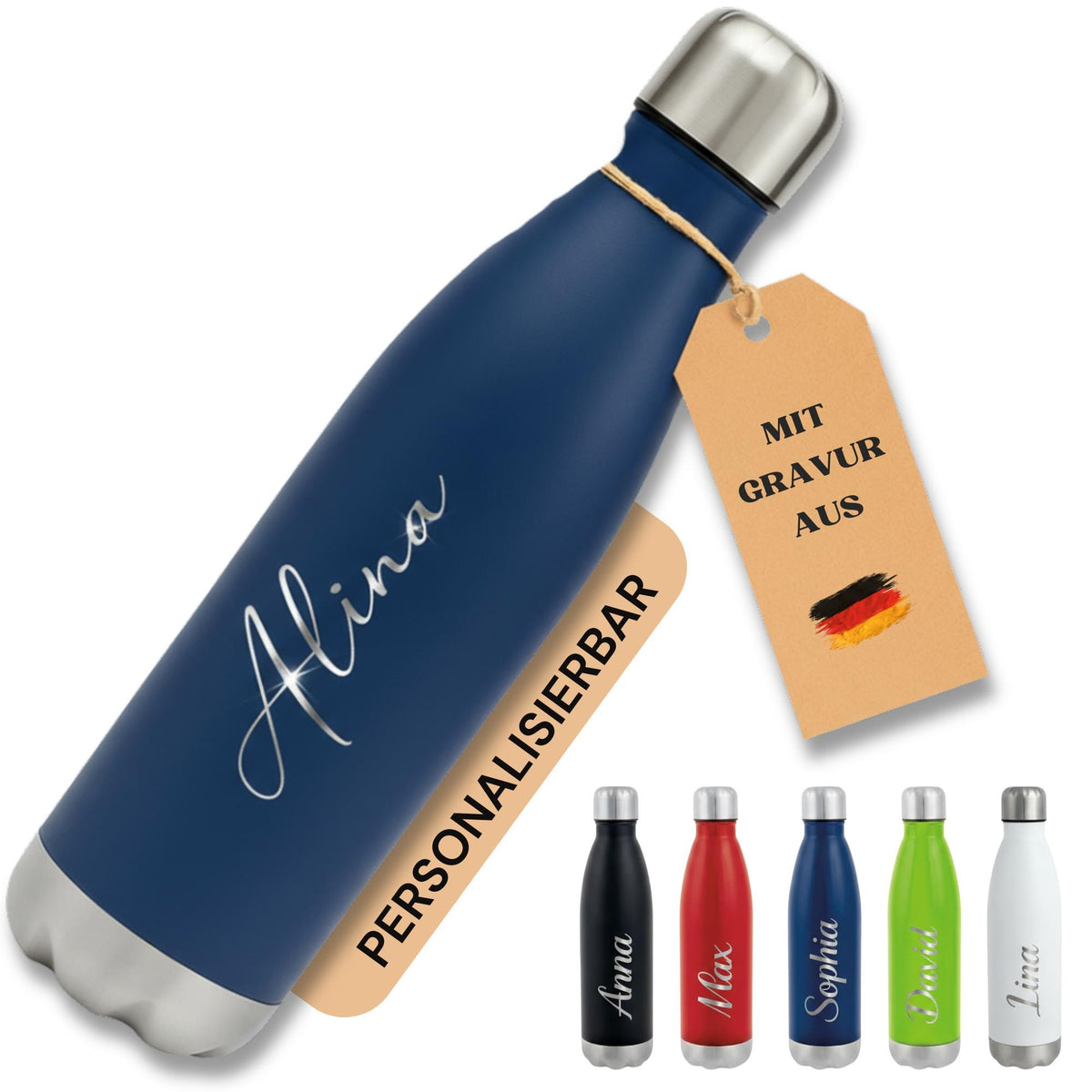 Trinkflasche personalisiert mit Namen / Logo (500ml)