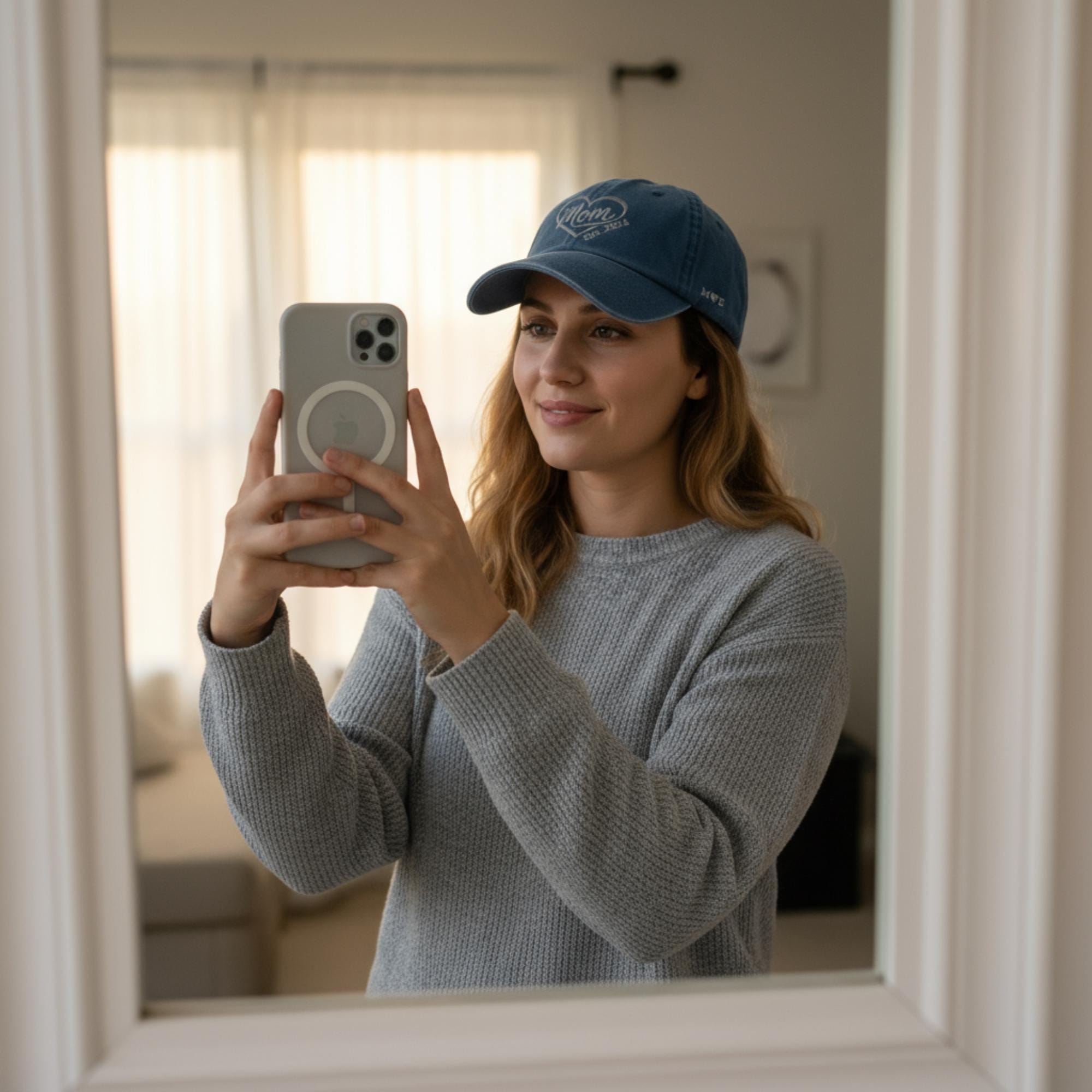 Personalisierte Vintage Cap - 100%Baumwolle - Bestickte Vintage Cap - Geschenk für Mama - Personalisierbare Kappe mit Stick