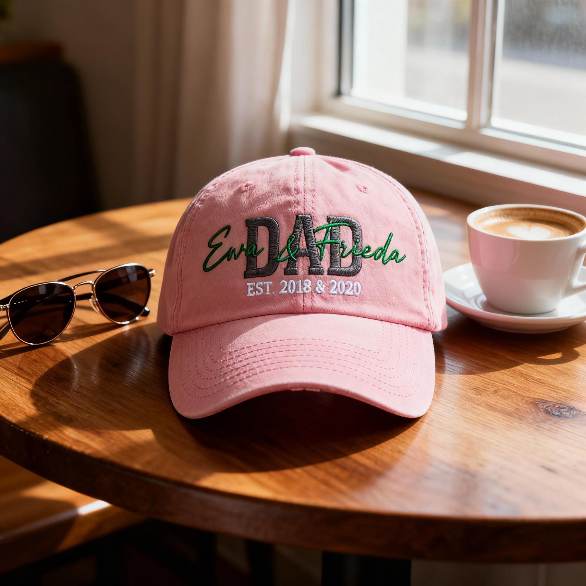 Personalisierte Vintage Cap - 100%Baumwolle - Bestickte Vintage Cap - Geschenk für Papa - Personalisierbare Kappe mit Stick