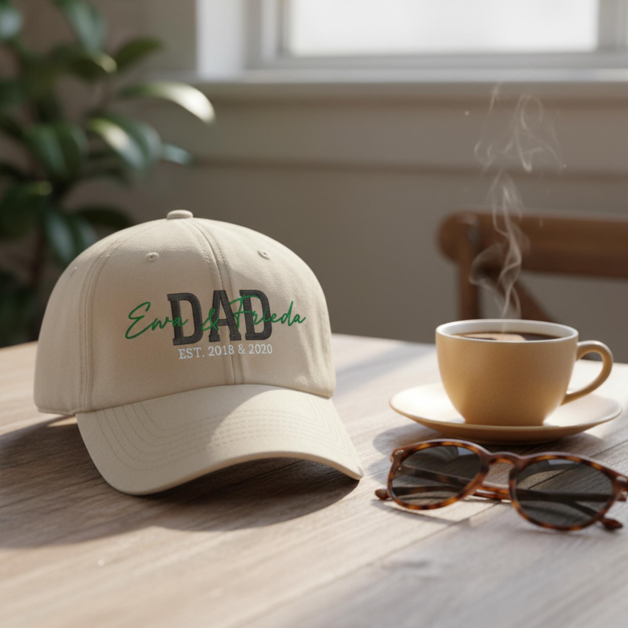 Personalisierte Vintage Cap - 100%Baumwolle - Bestickte Vintage Cap - Geschenk für Papa - Personalisierbare Kappe mit Stick
