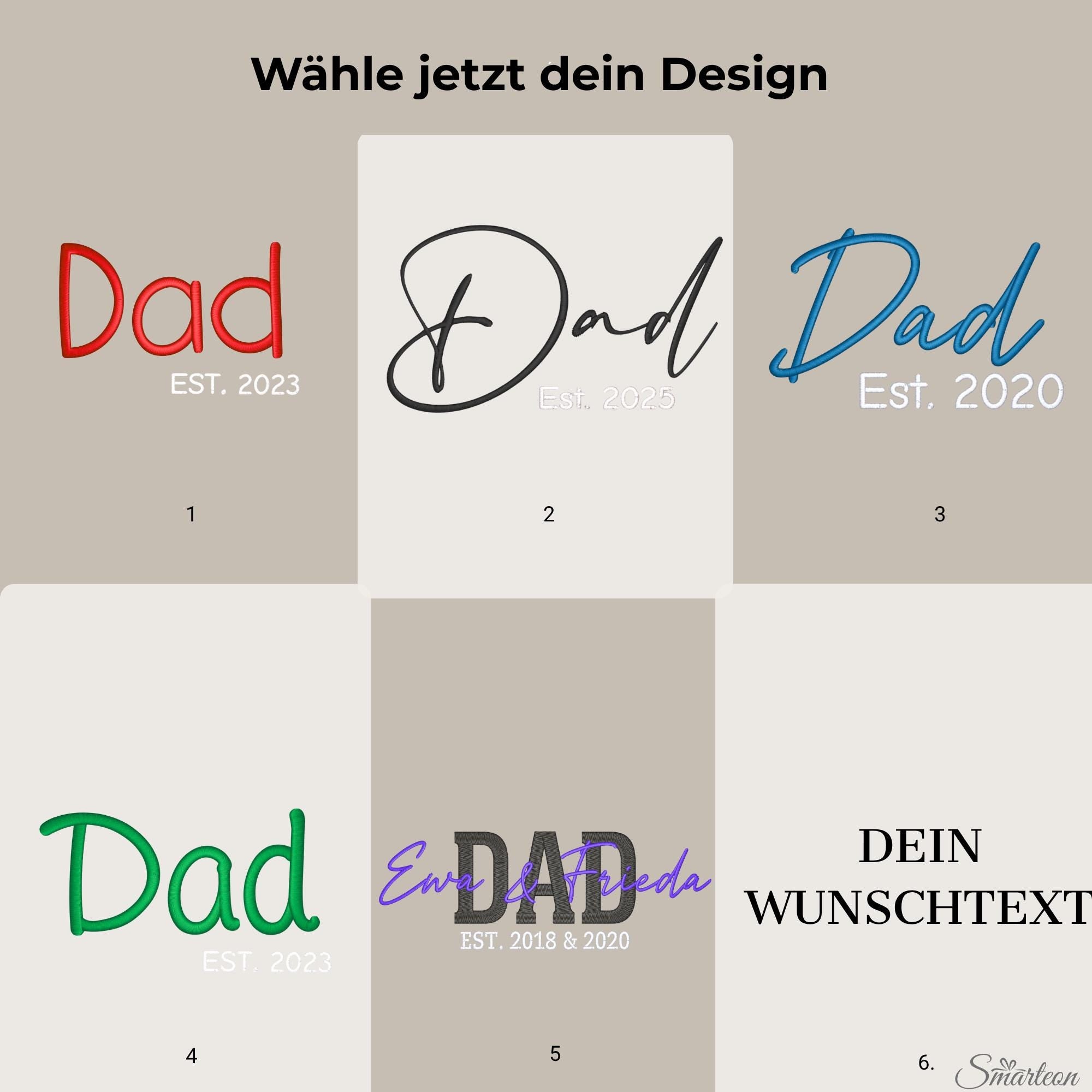 Personalisierte Vintage Cap - 100%Baumwolle - Bestickte Vintage Cap - Geschenk für Papa - Personalisierbare Kappe mit Stick