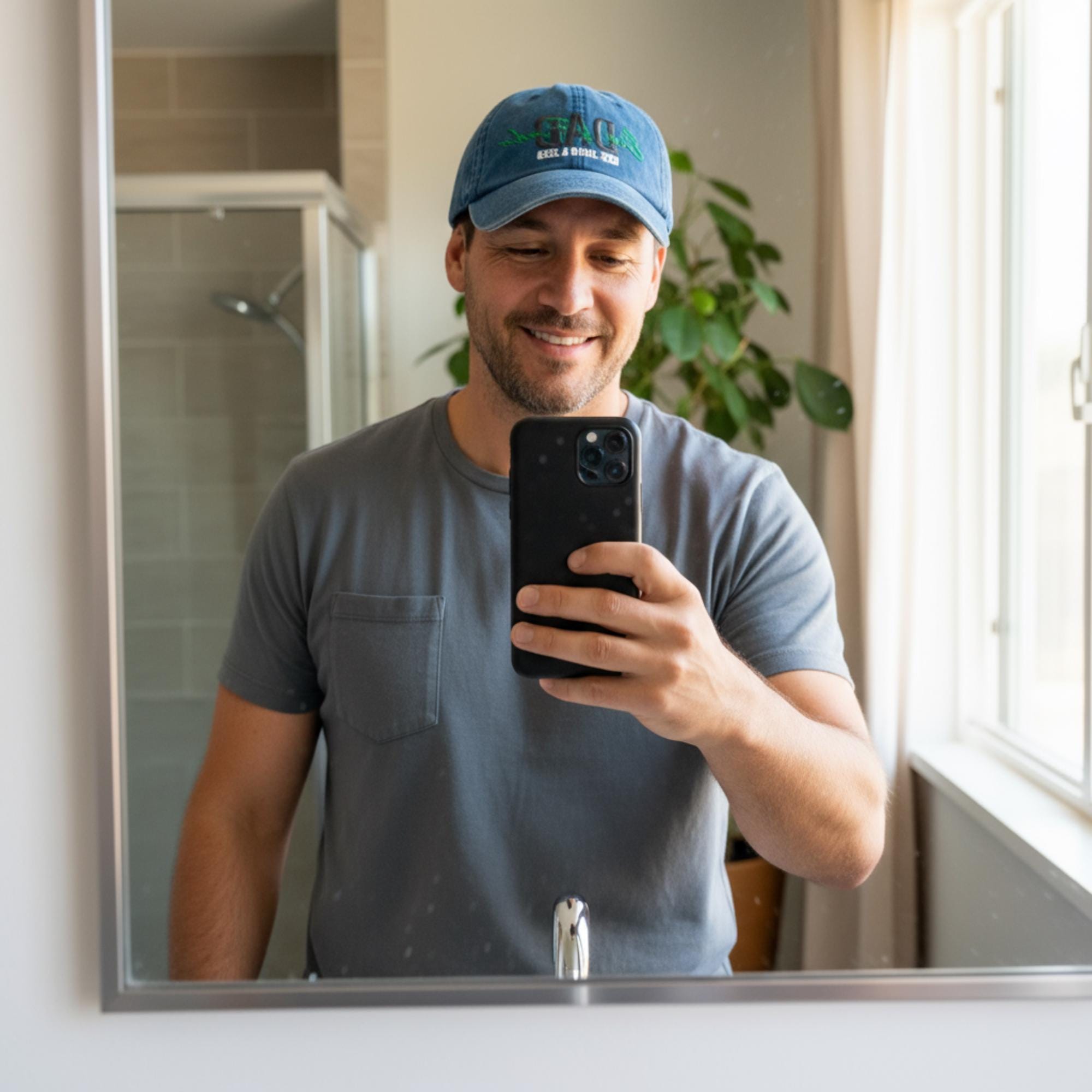 Personalisierte Vintage Cap - 100%Baumwolle - Bestickte Vintage Cap - Geschenk für Papa - Personalisierbare Kappe mit Stick