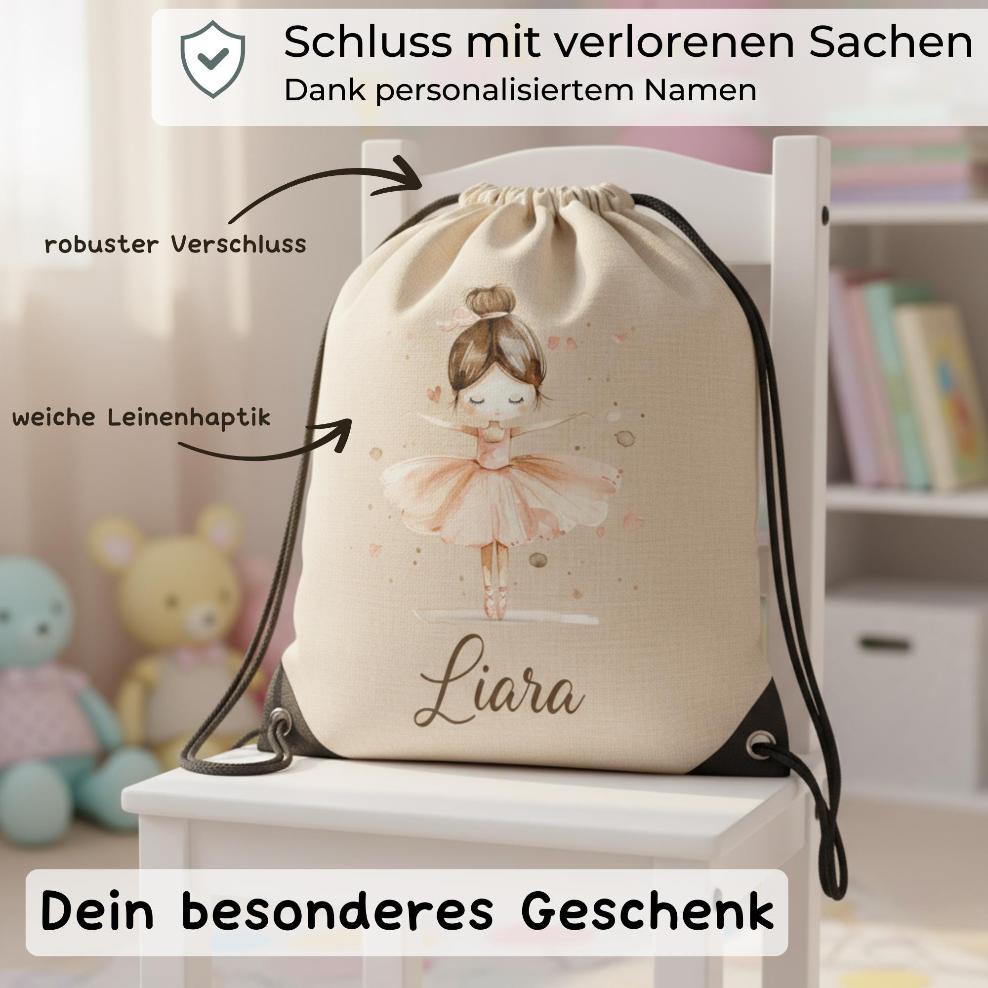 Turnbeutel personalisiert Kinder, Sporttasche, Turnbeutel mit Kindermotiv, Kindergartenkind, Sportbeutel mit Namen, Kita Beutel