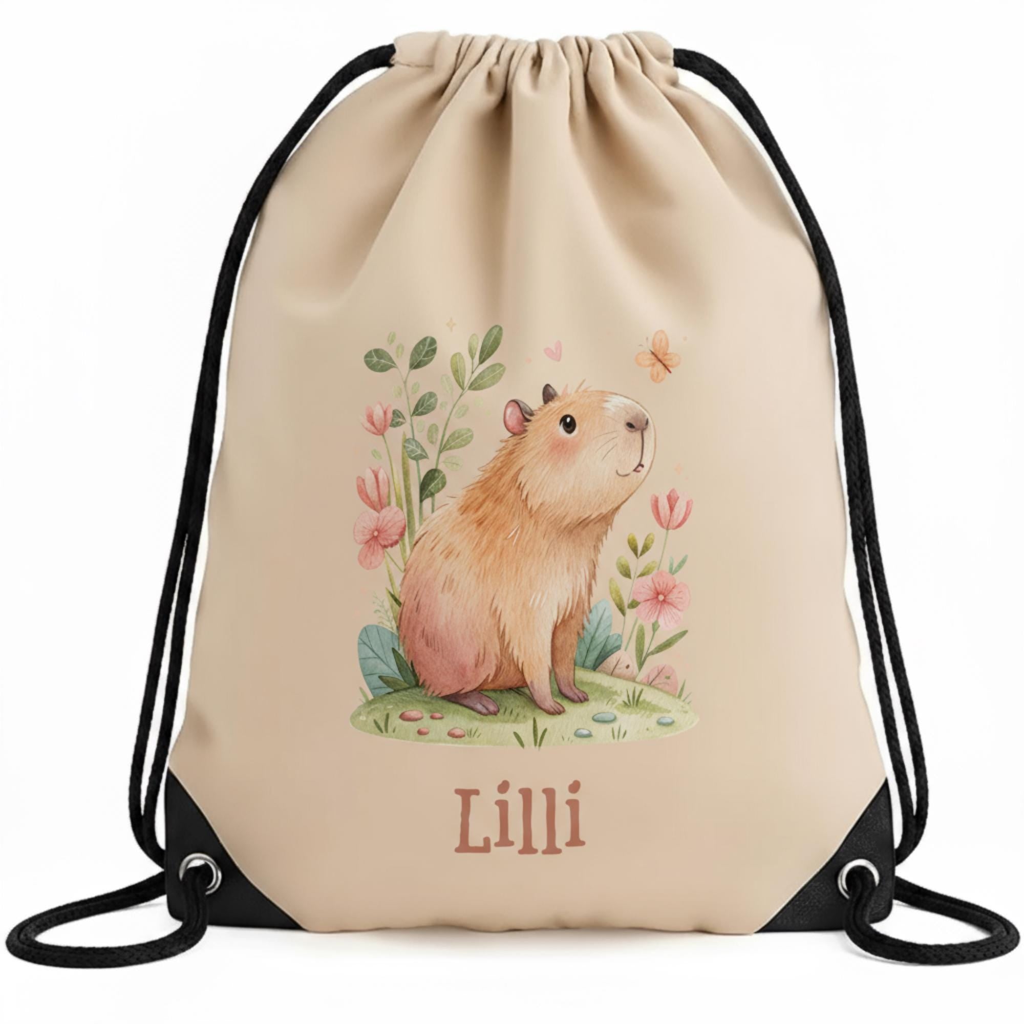 Personalisierter Turnbeutel mit Namen | Gymbag Kinder Mädchen Junge | Geschenk zur Einschulung & Kindergartenstart | Sportbeutel Schule Kita