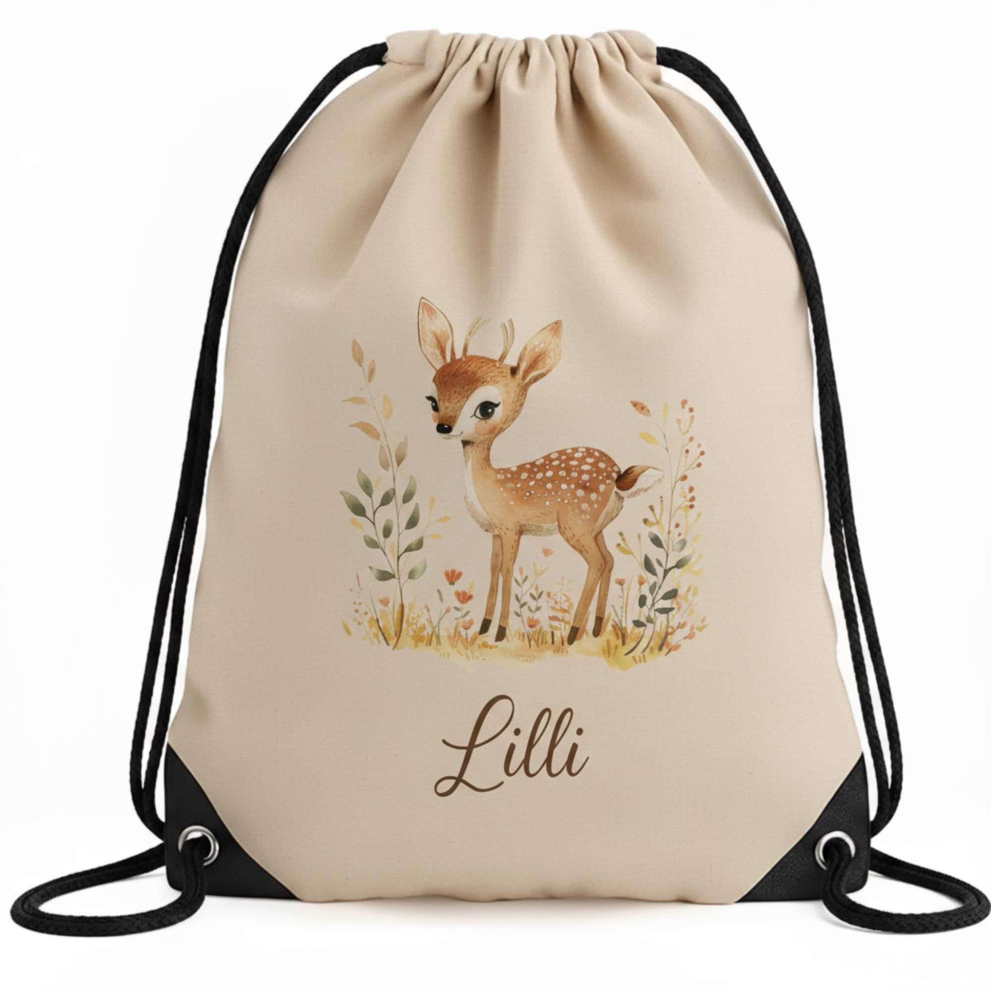 Personalisierter Turnbeutel mit Namen | Gymbag Kinder Mädchen Junge | Geschenk zur Einschulung & Kindergartenstart | Sportbeutel Schule Kita