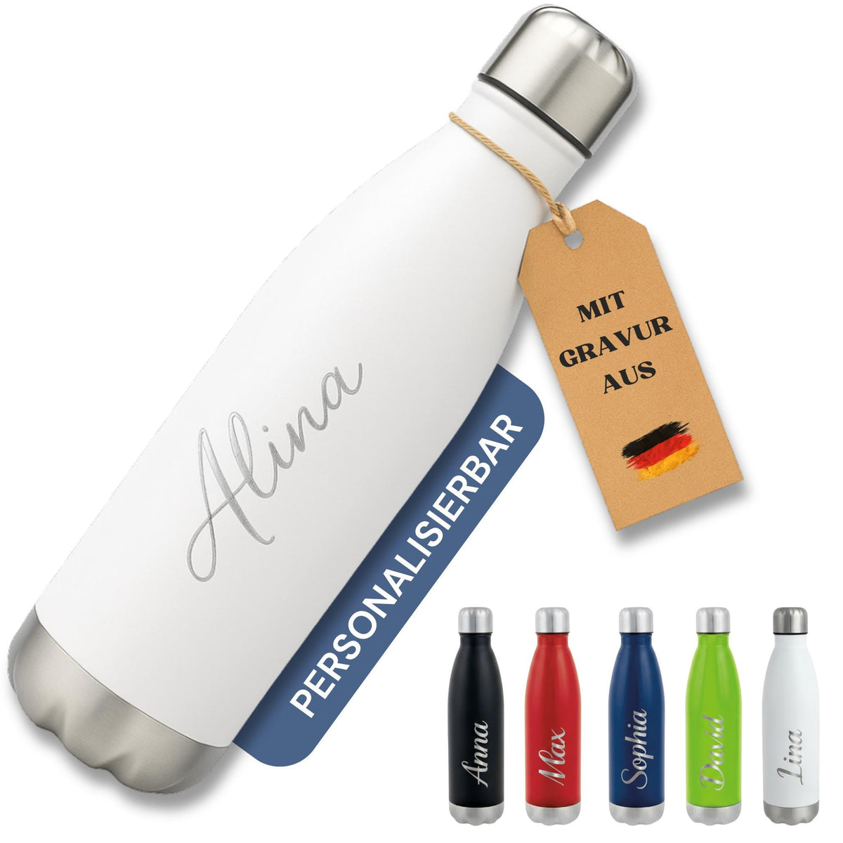Trinkflasche personalisiert mit Namen / Logo (500ml)