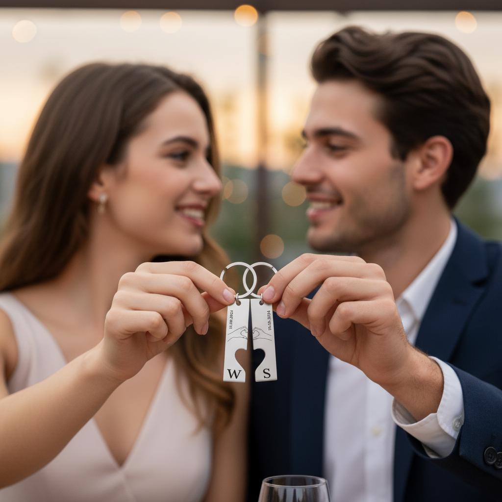 Personalisierter Schlüsselanhänger für Paare