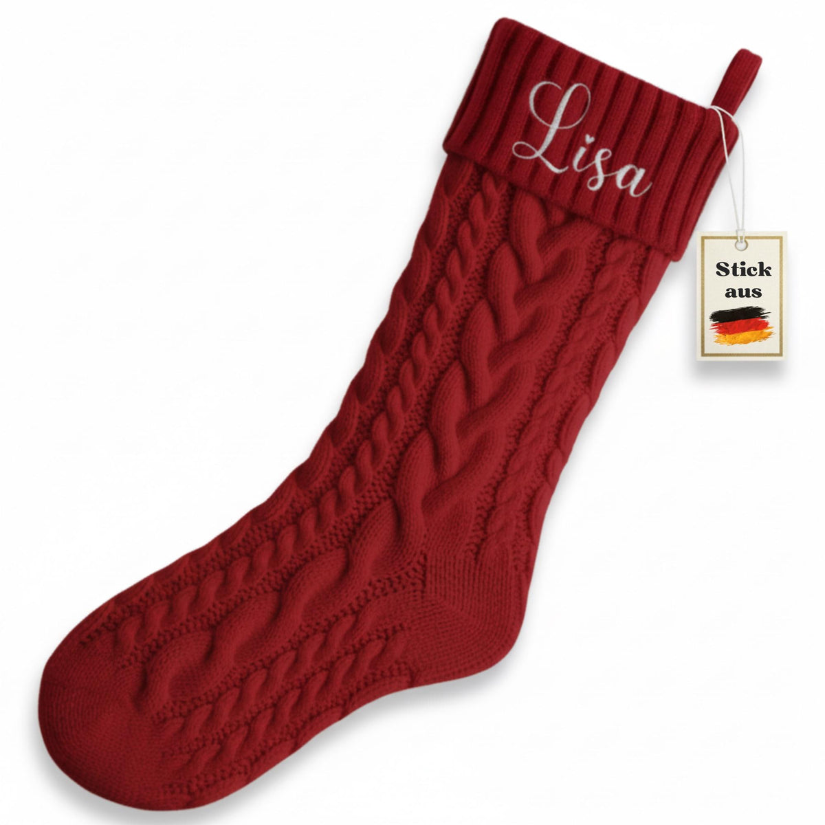 Weihnachtsstrumpf personalisiert mit Namen