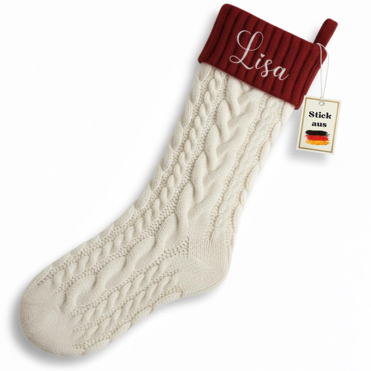 Weihnachtsstrumpf personalisiert mit Namen