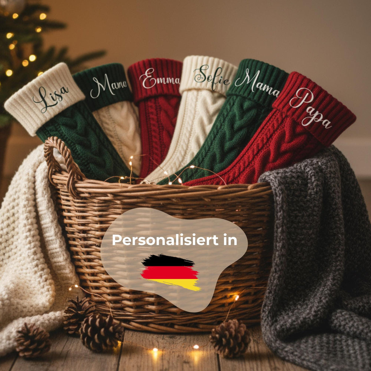 Weihnachtsstrumpf personalisiert mit Namen