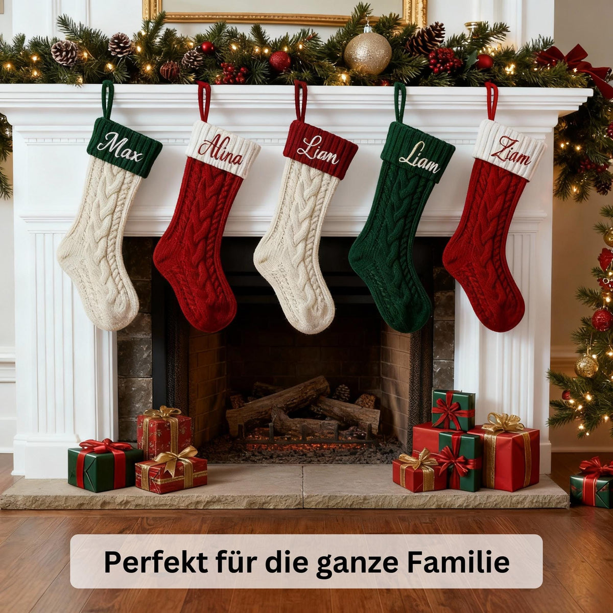 Weihnachtsstrumpf personalisiert mit Namen
