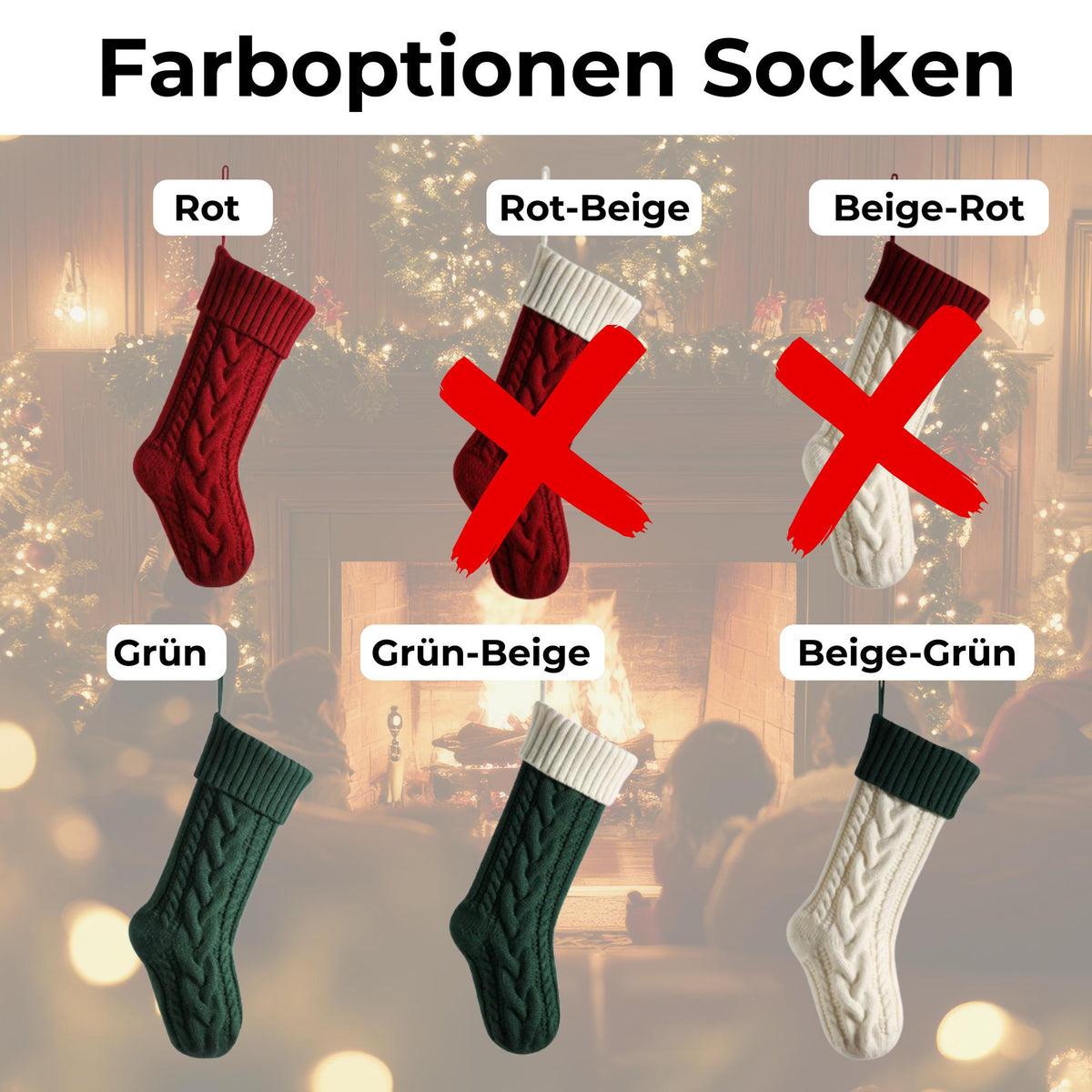 Weihnachtsstrumpf personalisiert mit Namen