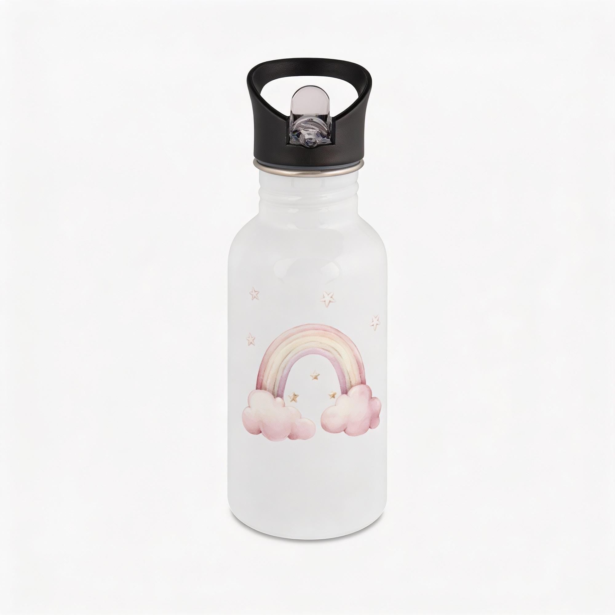 Personalisierte Trinkflache für Kinder, Flasche mit Namen und Motiv, Geschenk für Junge und Mädchen
