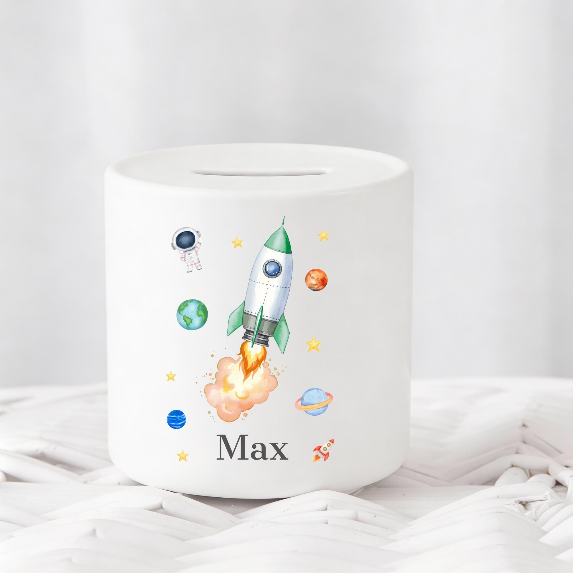 Personalisierte Spardose für Kinder, Sparen für Kinder, Spardose mit Motiven für Mädchen und Jungen