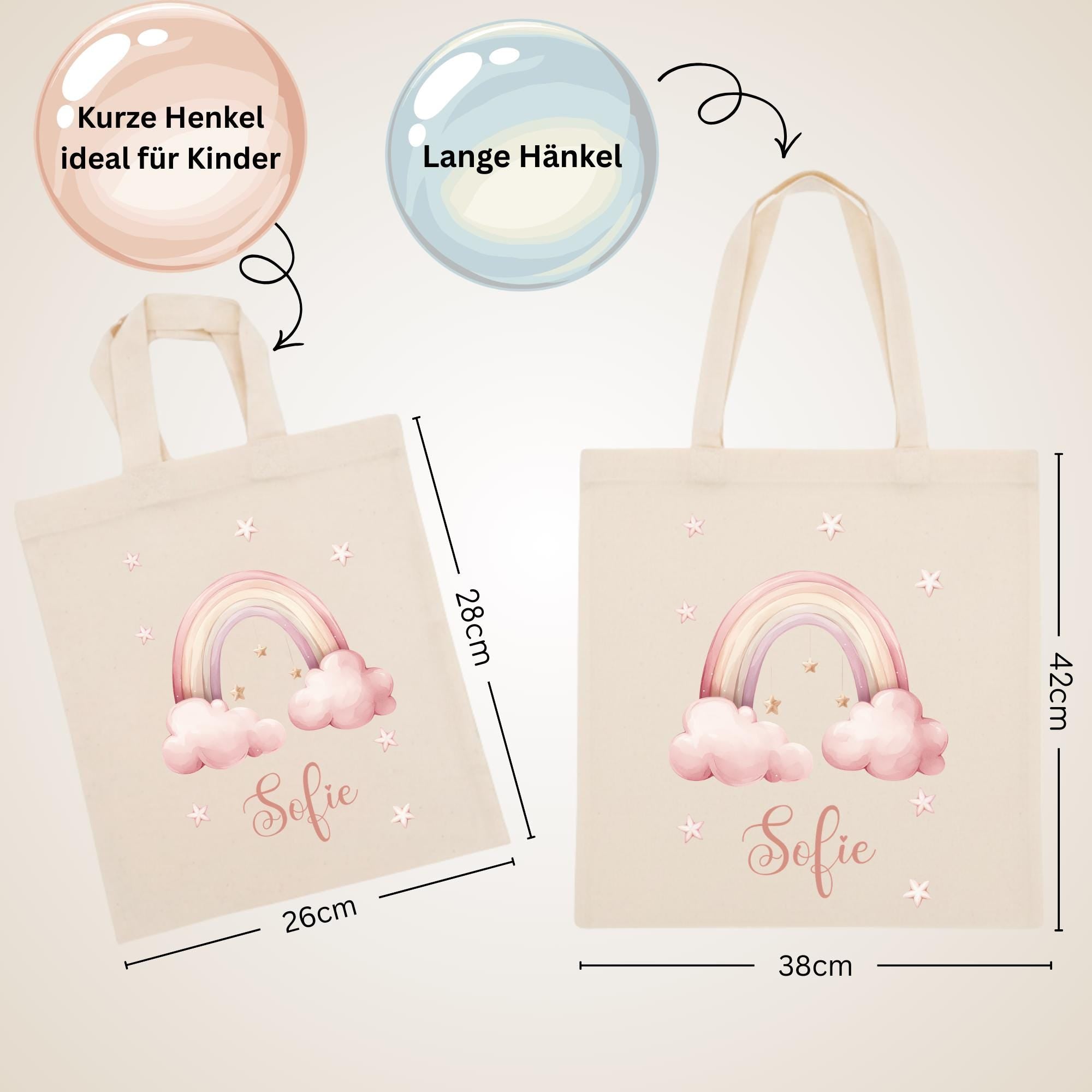 Personalisierte Jutebeutel mit Druck, Beutel mit Namen, Stofftasche für Kinder, Sportbeutel Kindergarten, Geschenk für Junge und Mädchen