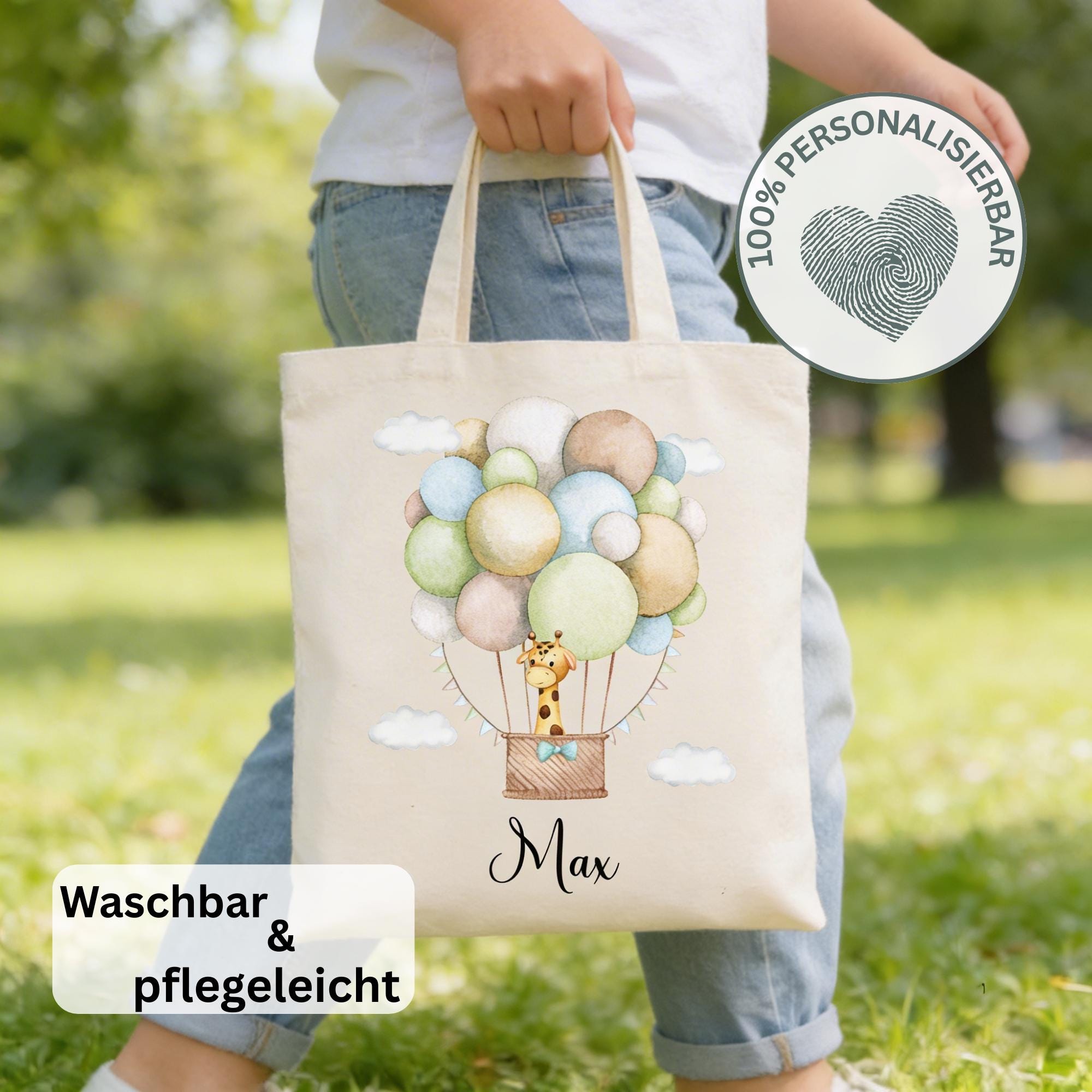 Personalisierte Jutebeutel mit Druck, Beutel mit Namen, Stofftasche für Kinder, Sportbeutel Kindergarten, Geschenk für Junge und Mädchen