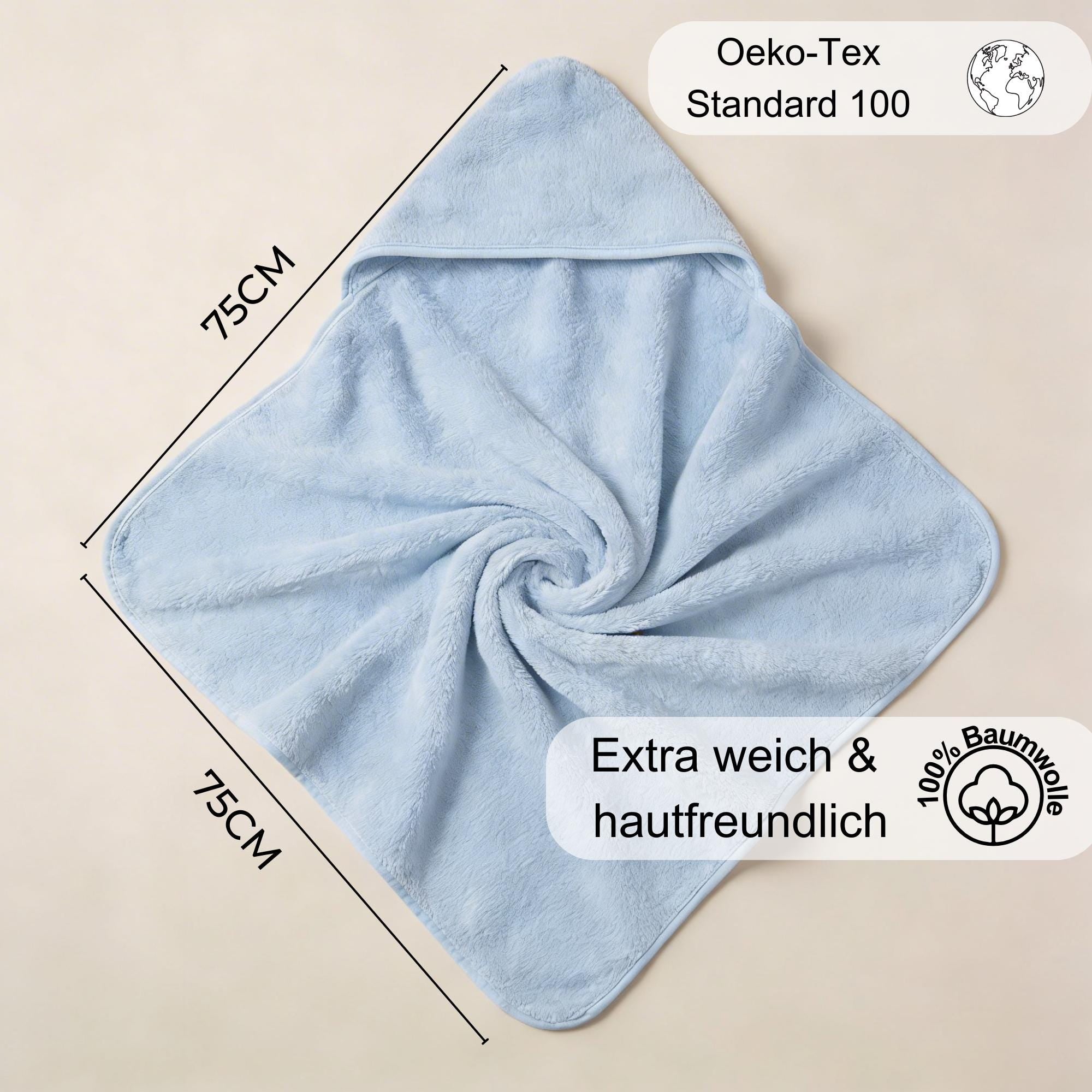 Personalisiertes Babyhandtuch mit Stick, Handtuch mit Kapuze, besticktes Tuch für die Kleinsten, Geschenk für Junge und Mädchen