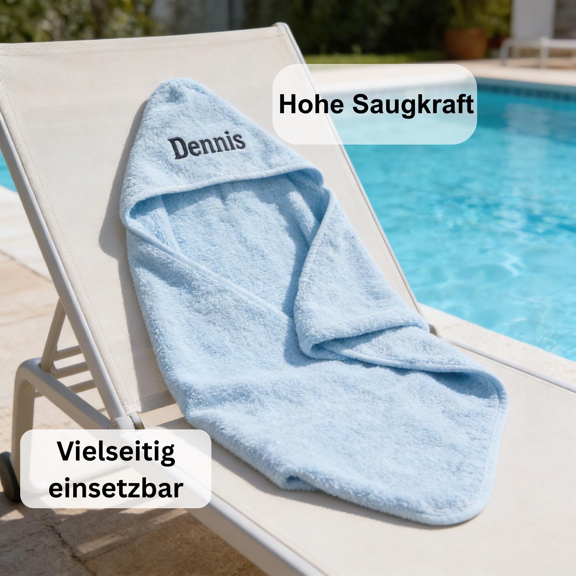 Personalisiertes Babyhandtuch mit Stick, Handtuch mit Kapuze, besticktes Tuch für die Kleinsten, Geschenk für Junge und Mädchen