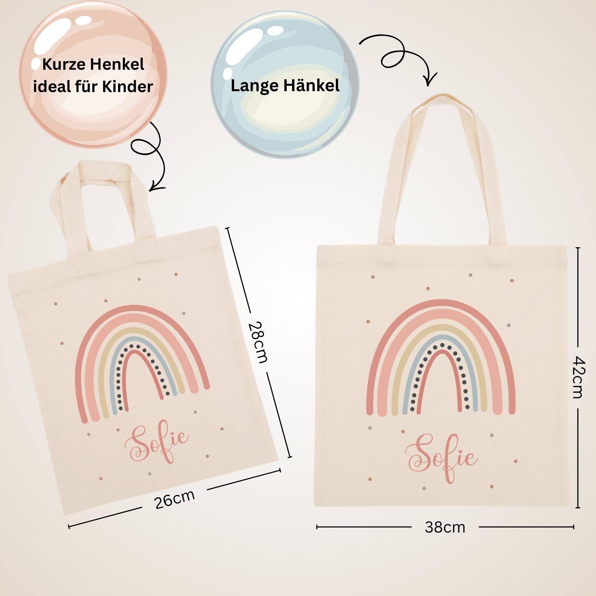 Personalisierte Jutebeutel mit Druck, Beutel mit Namen, Stofftasche für Kinder, Sportbeutel Kindergarten, Geschenk für Junge und Mädchen