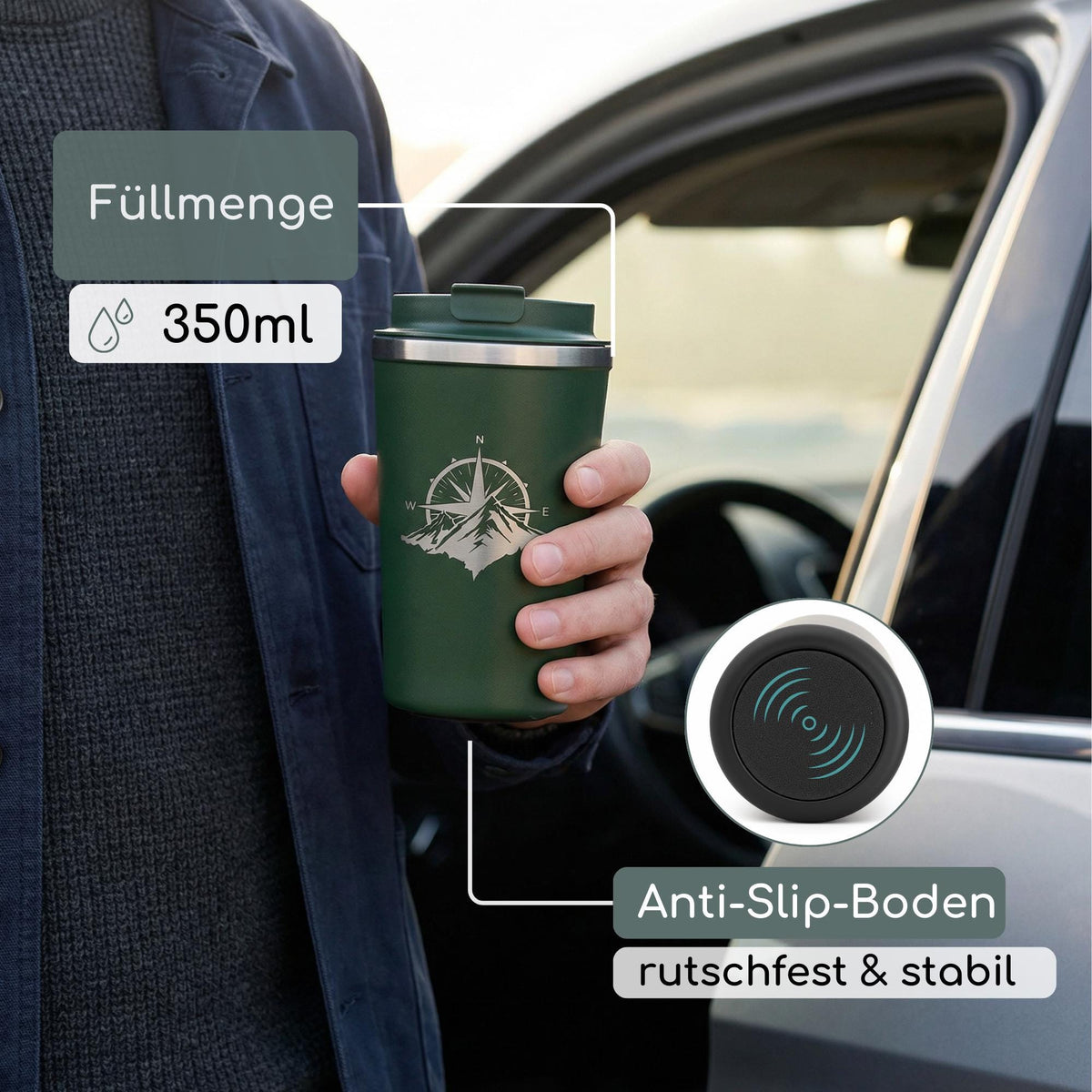 Personalisierter Thermobecher mit Namen (350ml)